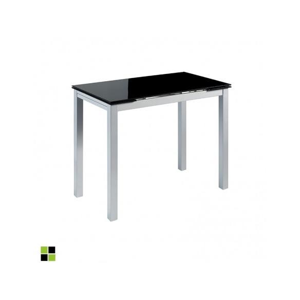 MOMMA HOME Mesa de Cocina Extensible - Modelo CALCUTA - Material Cristal Templado/Metal - Medidas 100/140 x 60 x 76 cm Raíz Mesas de Cocina Inicio Muebles de cocina Mesas de cocina rectangulares Mesas de cocina extensibles MommaHome