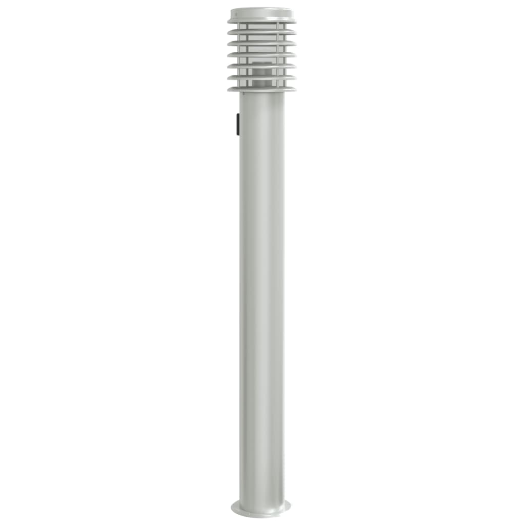 vidaXL Lámpara de suelo de exterior con enchufe acero inoxidable 110cm Color Plateado,  Negro, y mas