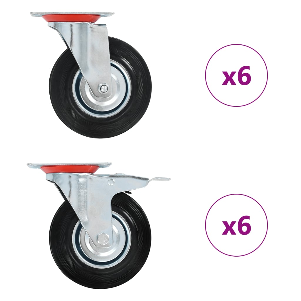 vidaXL Ruedas Giratorias con Diámetro 125mm Manipulación Materiales Mueble Cantidad 4 unidades, 8 unidades, 12 unidades y mas