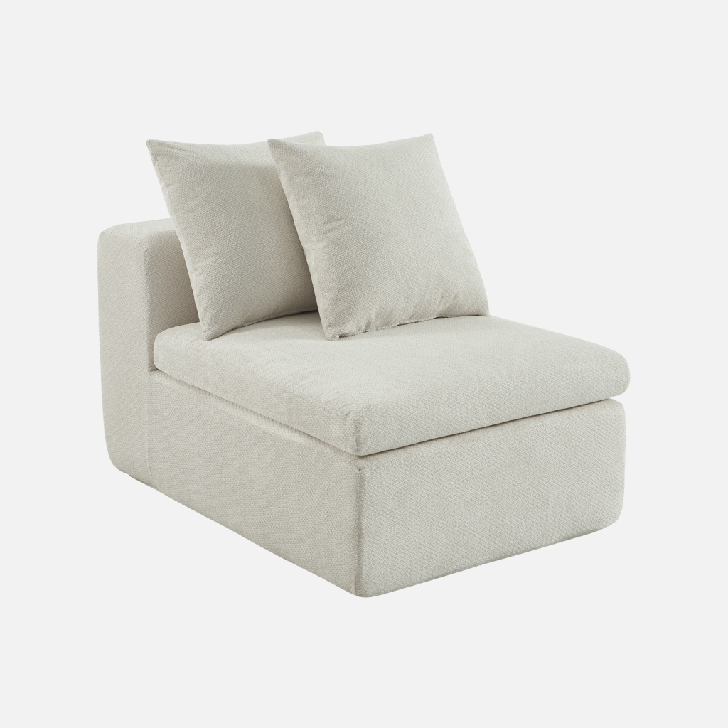 sweeek - Módulo para sofá modular de tela chenilla , Movi , 76x110x62