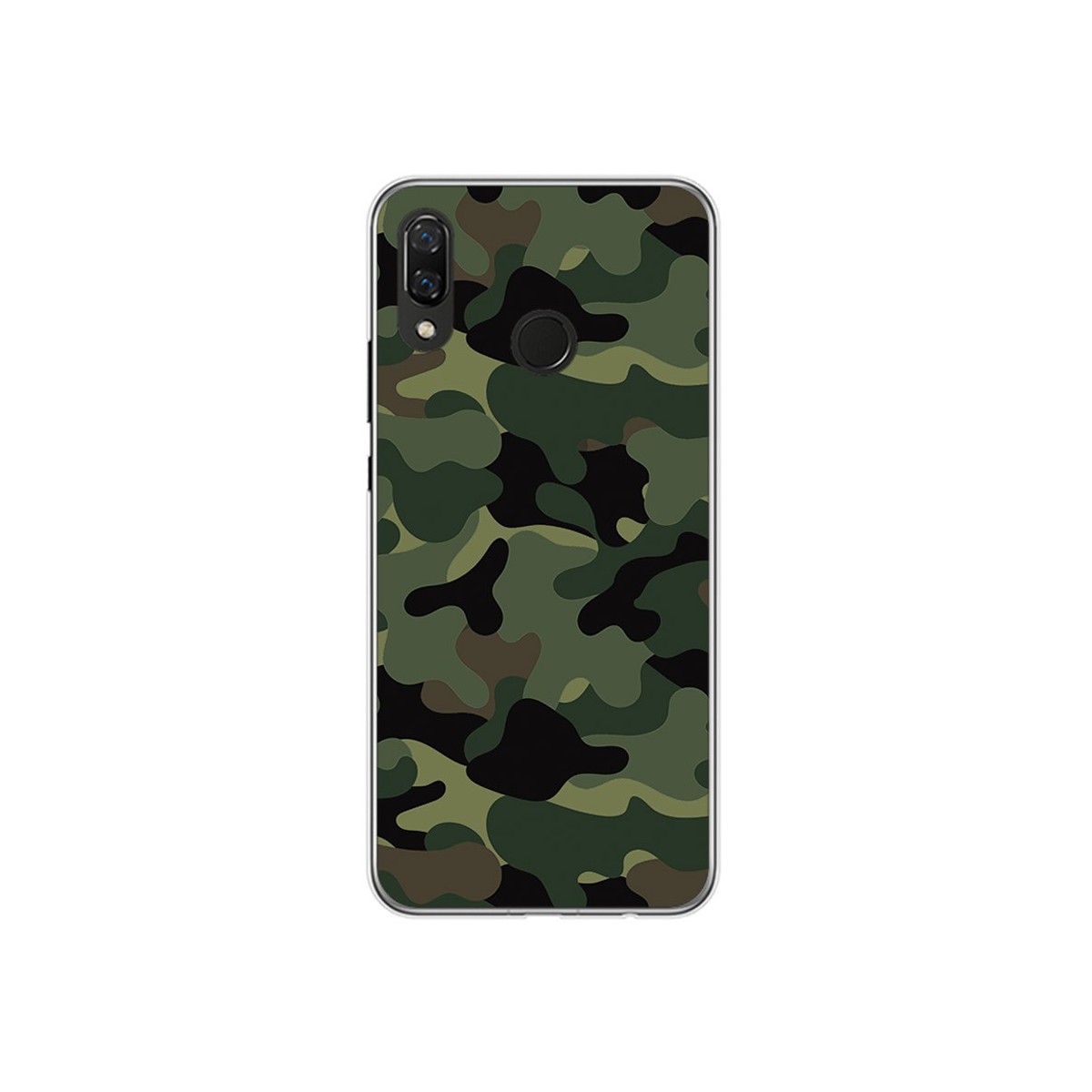 Tumundosmartphone Funda Gel Tpu para Huawei P Smart Plus Diseño Camuflaje Dibujos