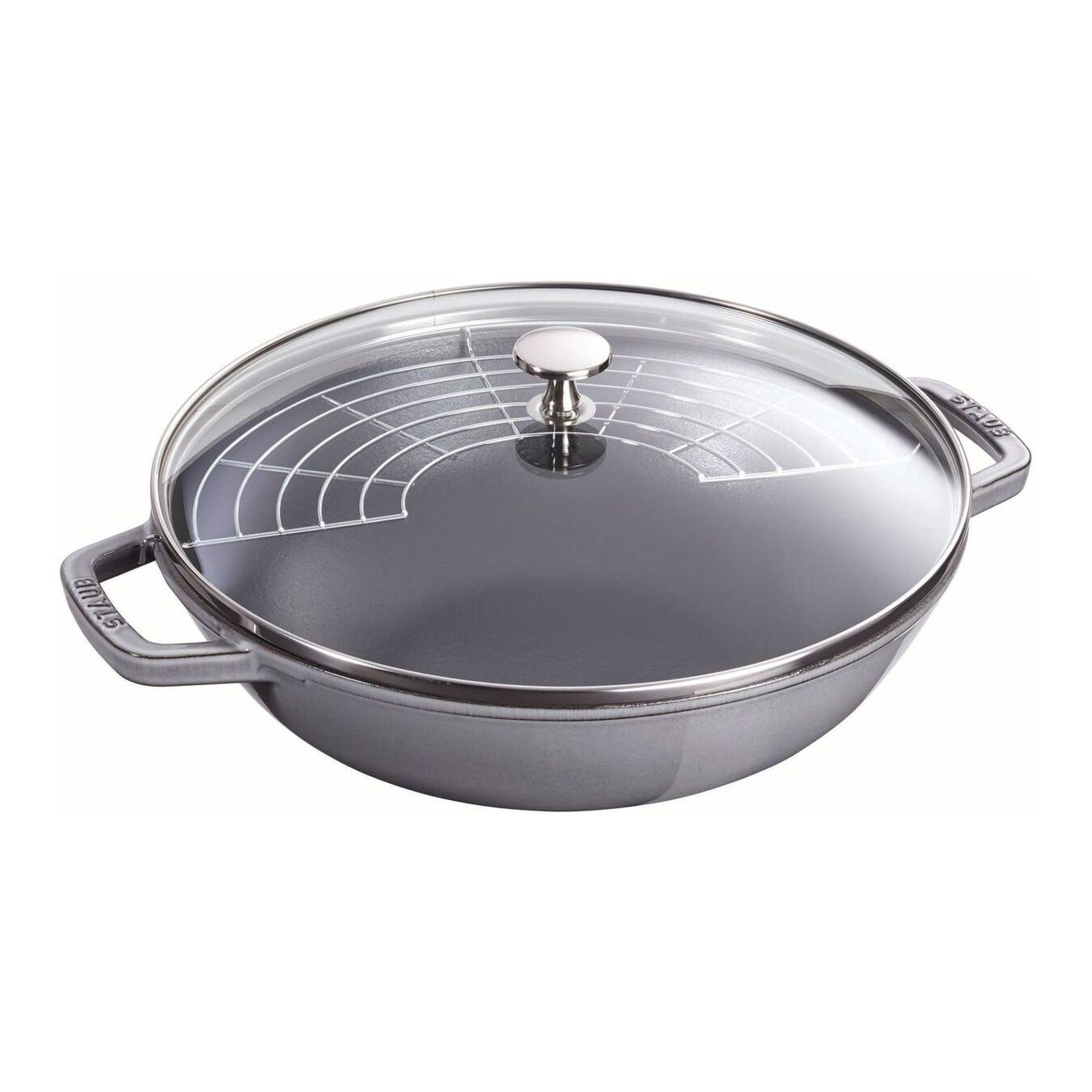 Wok Hierro Fundido STAUB 30cm, Apto Inducción