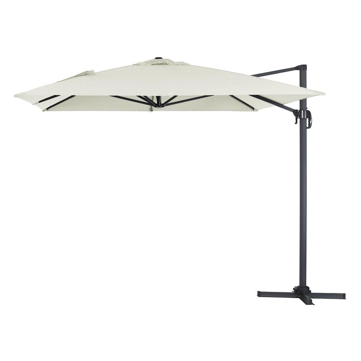 Habitat y Jardin - Parasol Lateral de jardín en aluminio - Sun 4- Rectangular- 3 x 4 m - Crudo