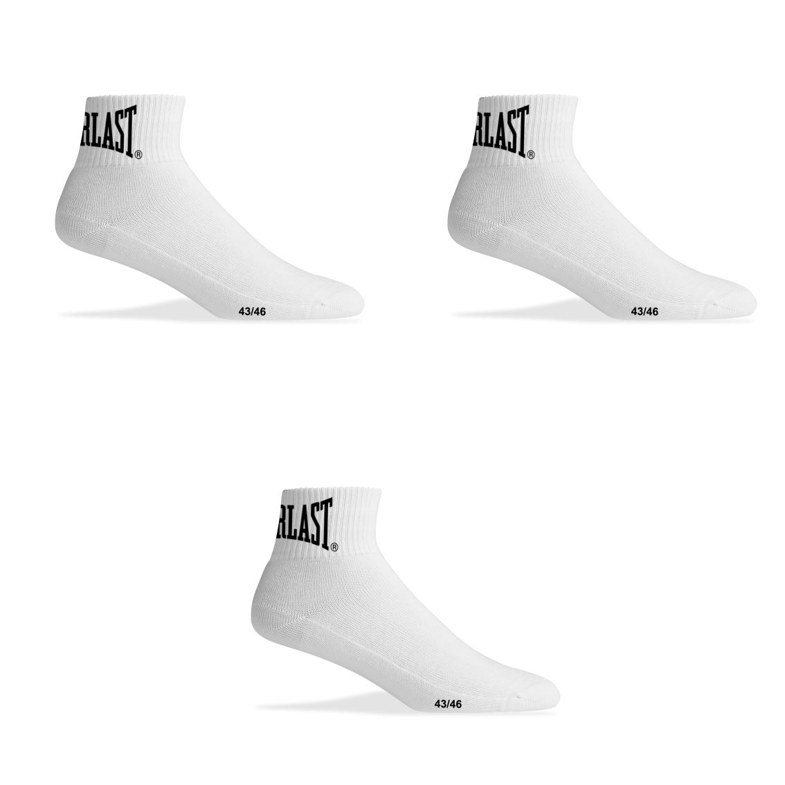 Pack 3 Pares Calcetines Deporte Quarter Everlast