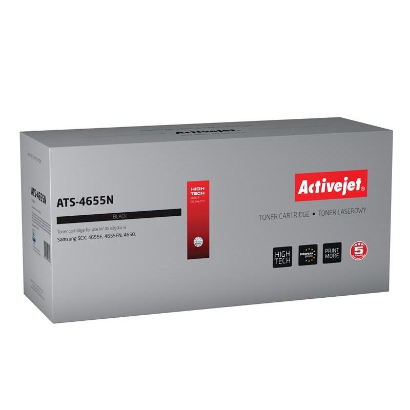 Activejet toner cartridge Samsung MLT-D117S black for Samsung SCX 4655F, 4655FN, 4650, prints up to 2500 pages, includes built-in drum unit, certified ISO 9001 and 14001.