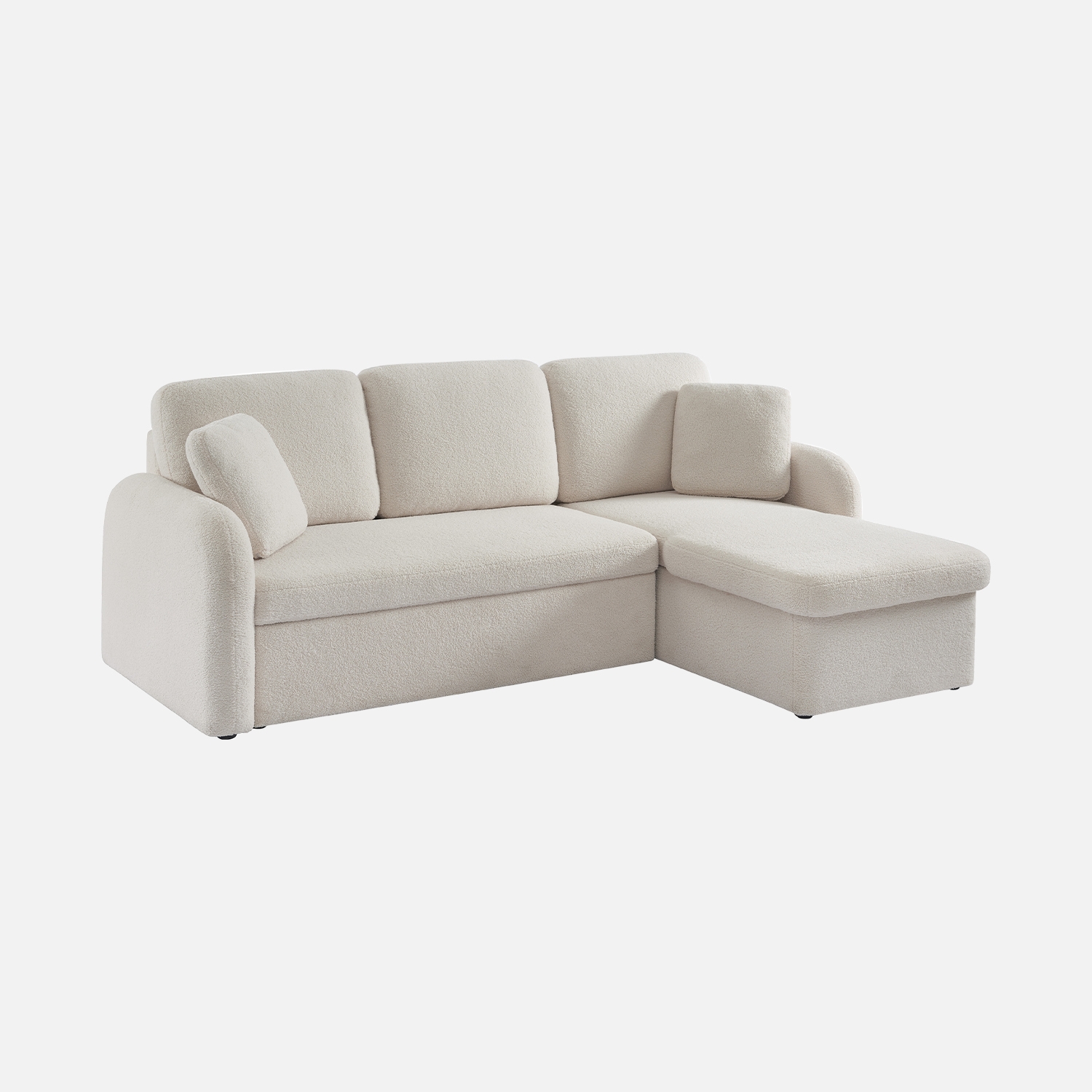 sweeek - Sofá cama de borreguito, 3 plazas , Milano , 220x83x85