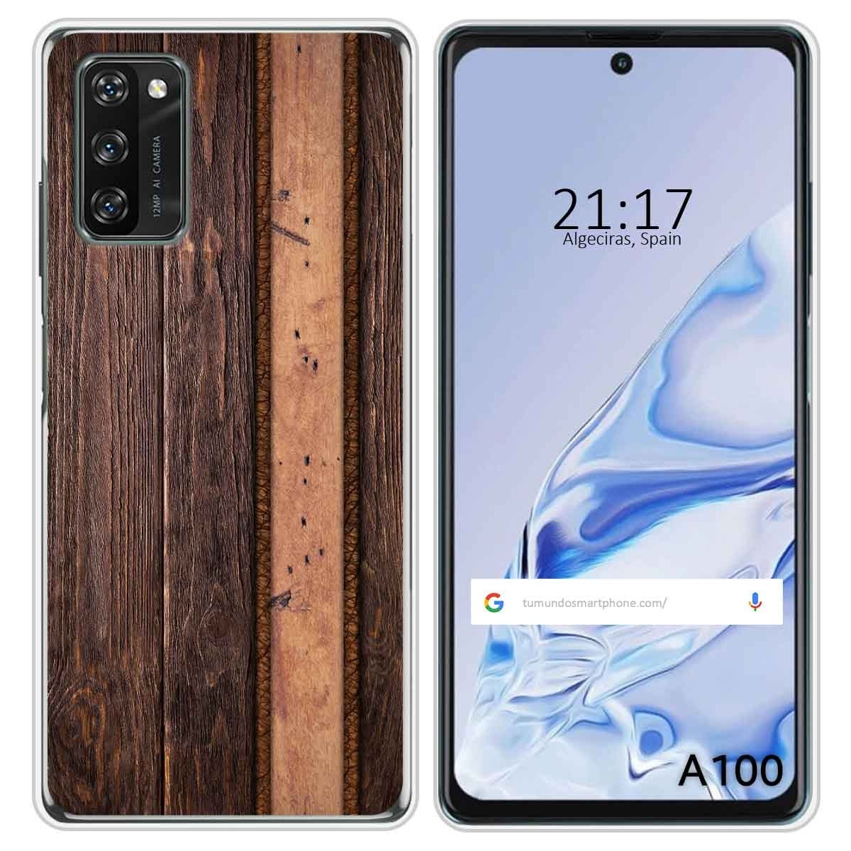 Funda Silicona para Blackview A100 diseño Madera 05 Dibujos