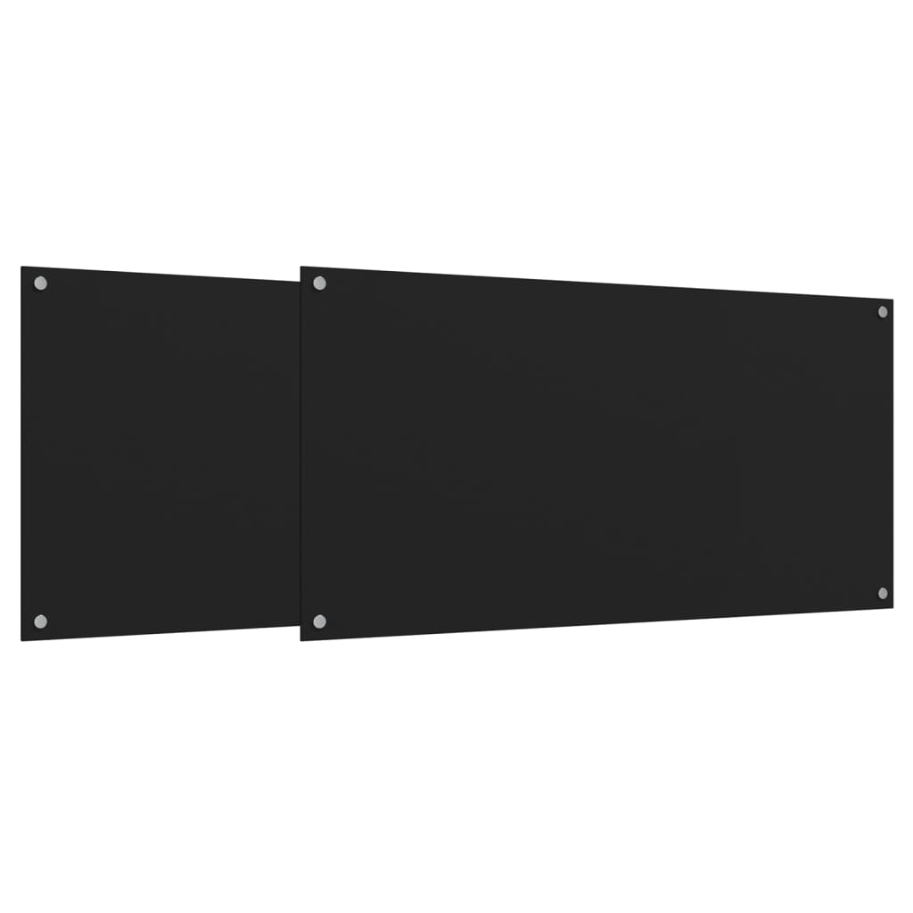 vidaXL Salpicaderos cocina 2 uds vidrio templado 80x60 cm Color Transparente,  Blanco,  Negro y mas