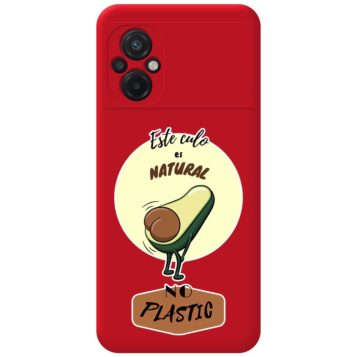Funda Silicona Líquida Roja para Xiaomi POCO M5 diseño Culo Natural Dibujos
