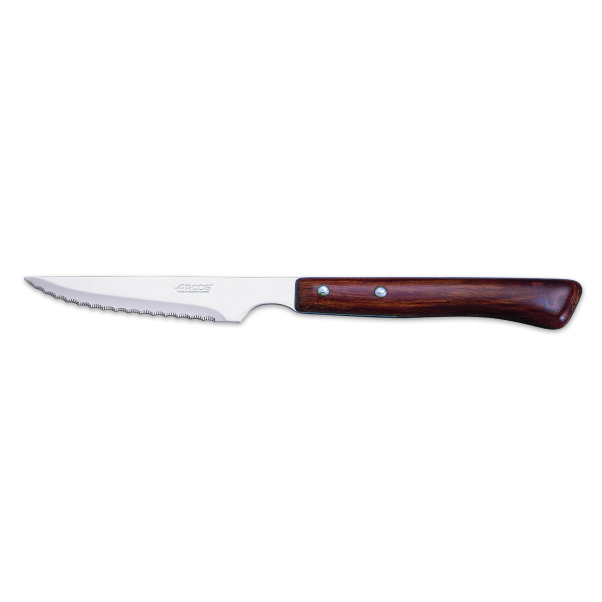 Cuchillo Chuletero Arcos de Mesa 371500 monoblock de una pieza de acero inoxidable de y hoja de 11 cm en caja
