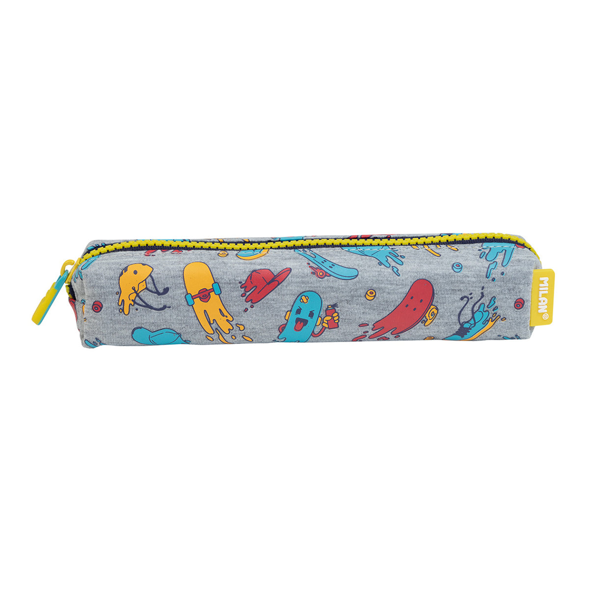 MILAN Kickflip - Estuche Portatodo Multiusos en Formato Mini. Gris