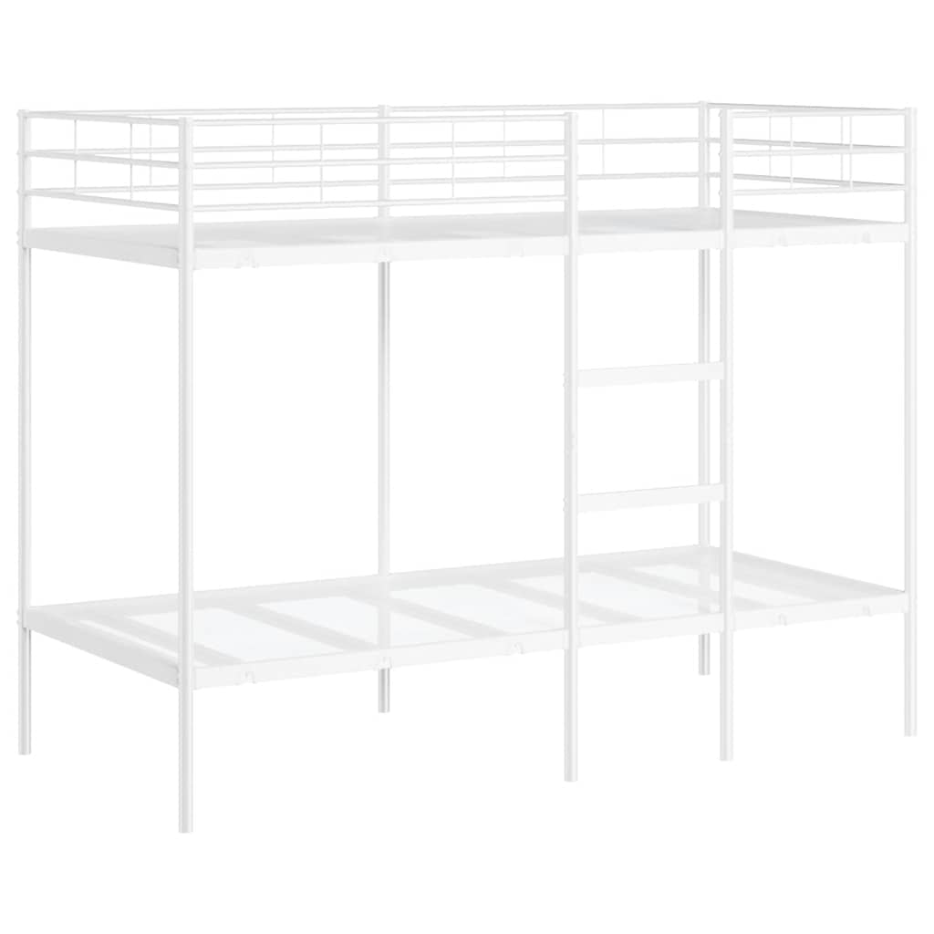 vidaXL Litera sin colchón acero blanco 100x190 cm