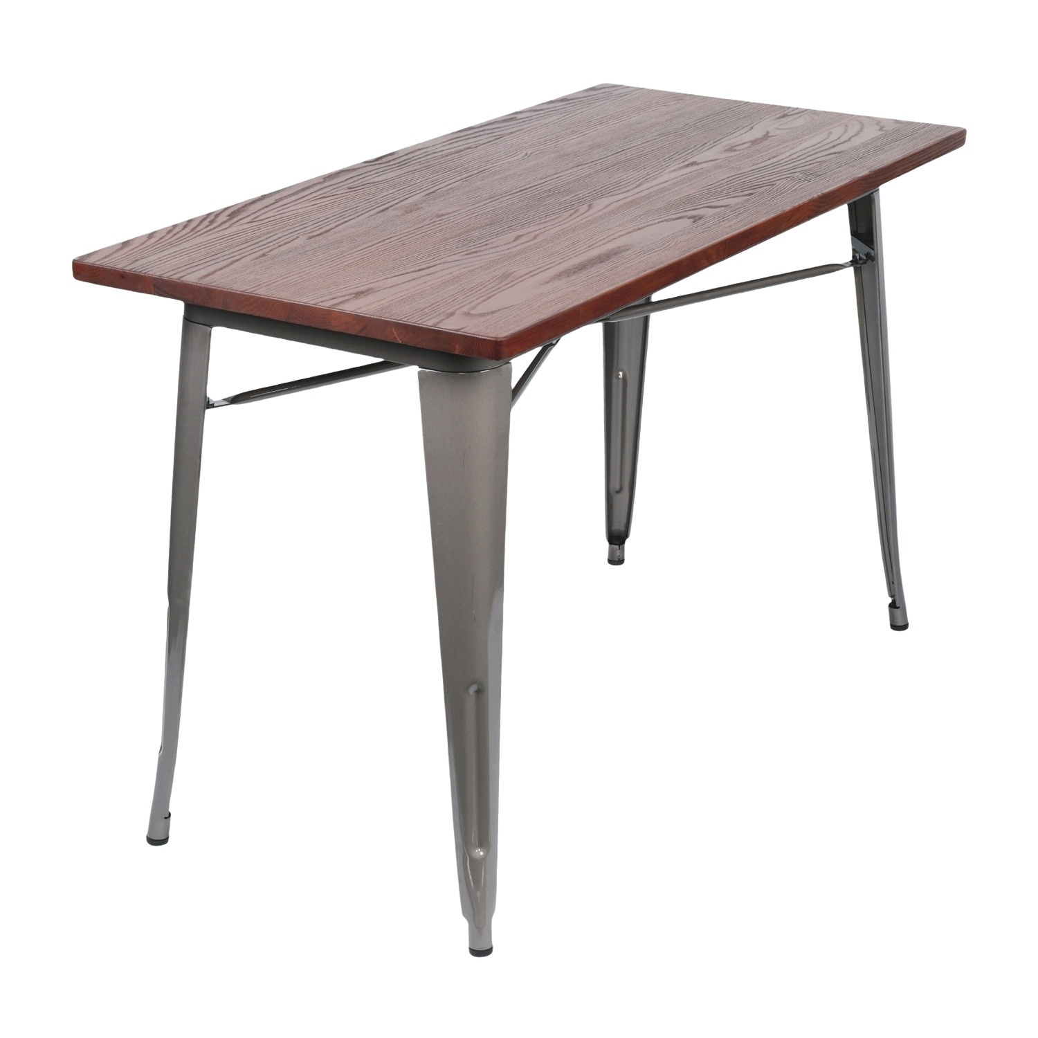 Mesa de Comedor Industrial Rectangular de Madera y Acero 120x60x76cm Thinia Home