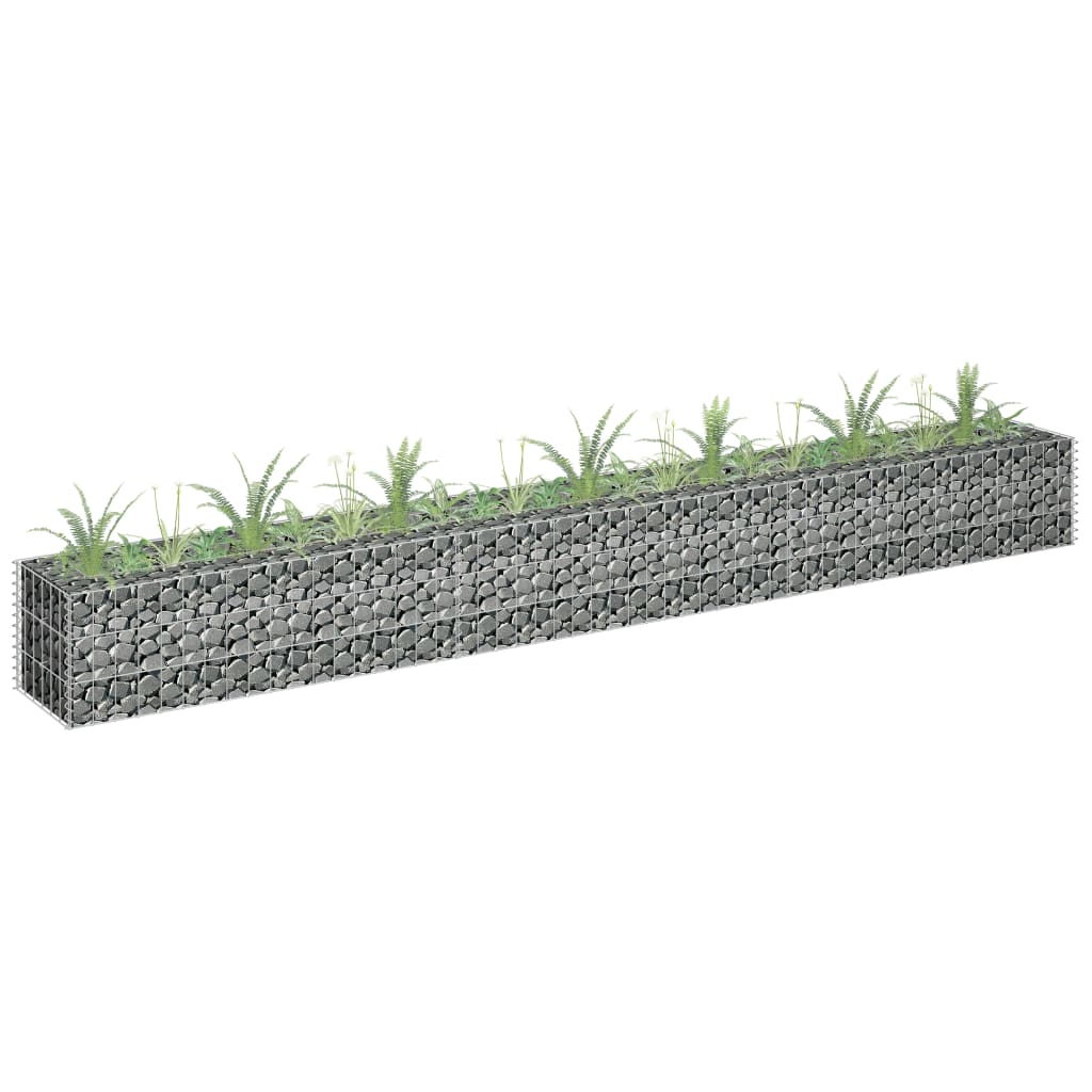 vidaXL Arriate de gaviones de acero galvanizado Dimensiones 90 x 30 x 10 cm,  90 x 30 x 30 cm,  180 x 30 x 60 cm y mas