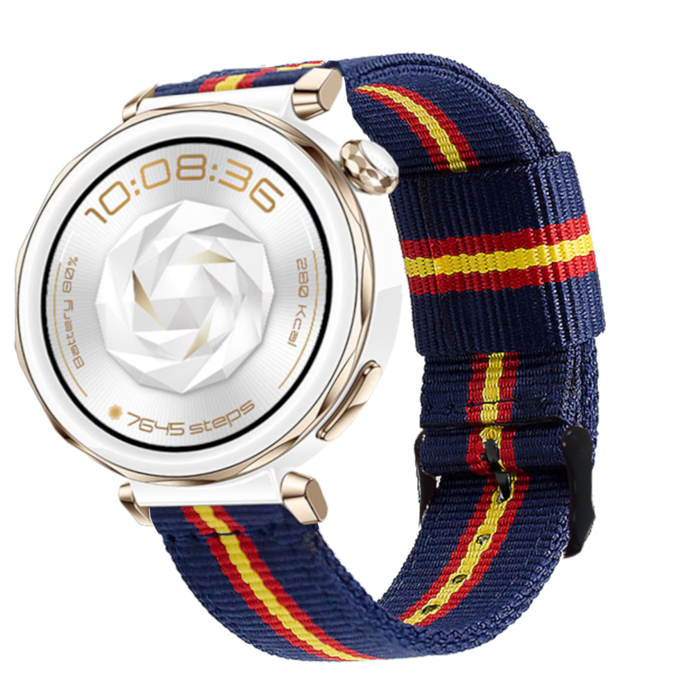 Correa de Nylon para Huawei Watch GT 5 Pro - 42mm / Watch GT 5 - 41mm / Watch GT 4 - 41mm / Garmin Venu 3S, Bandera de España Ancho 18mm