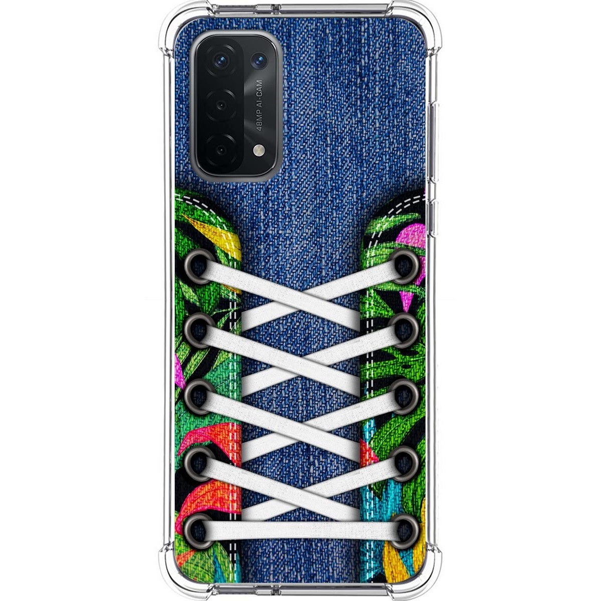 Tumundosmartphone Funda Silicona Antigolpes para Oppo A54 5G / A74 5G diseño Zapatillas 13 Dibujos
