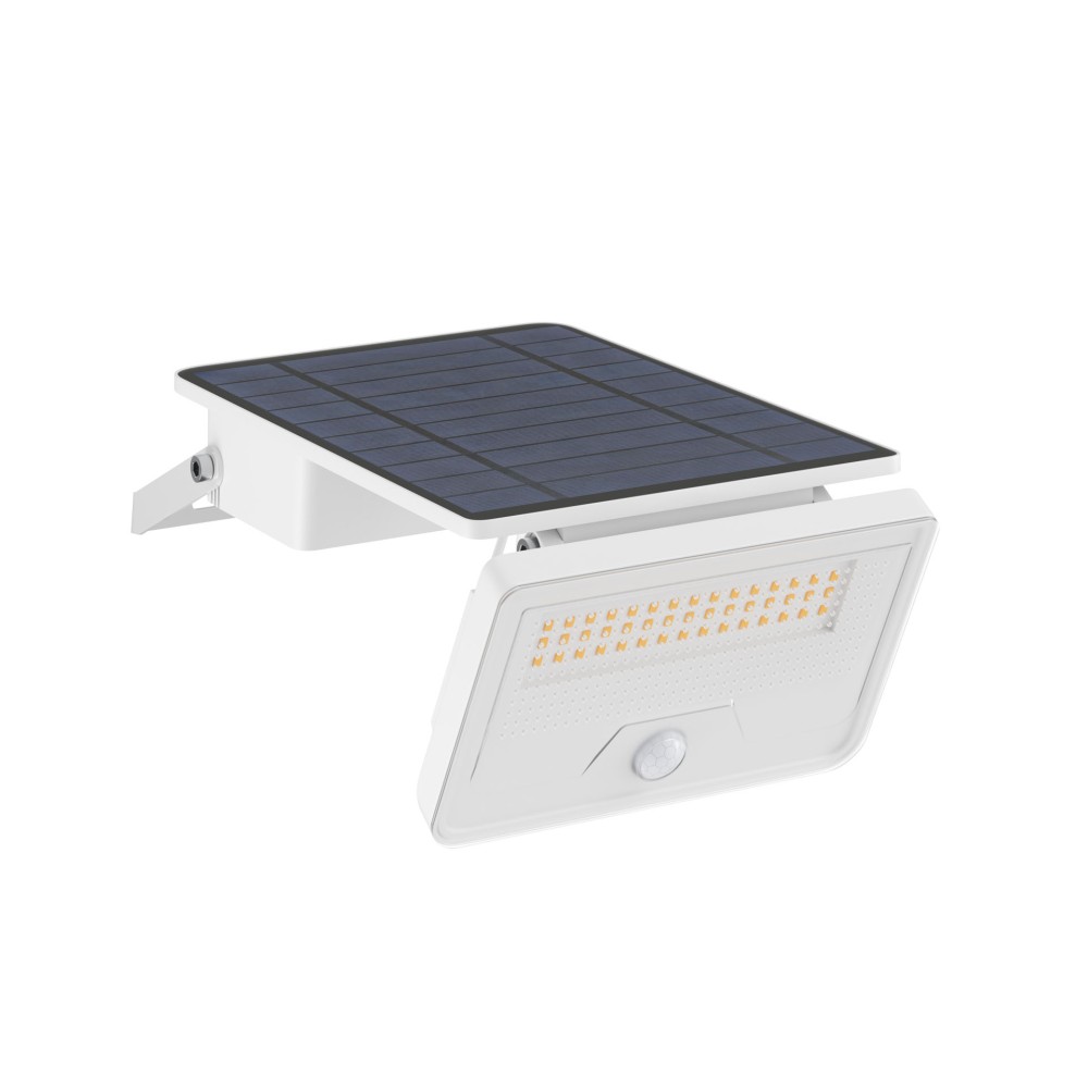 Sky Solar Sensor - Lámpara LED solar con sensor de movimiento y crepuscular, 8 W, 1600 lm, 4000 K, IP54 - Beneito Faure - Blanco - Beneito & Faure