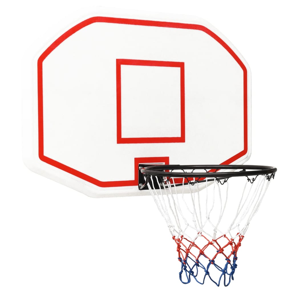 vidaXL Tablero de baloncesto polietileno 109x71x3 cm aro de baloncesto Color Blanco,  Negro, y mas