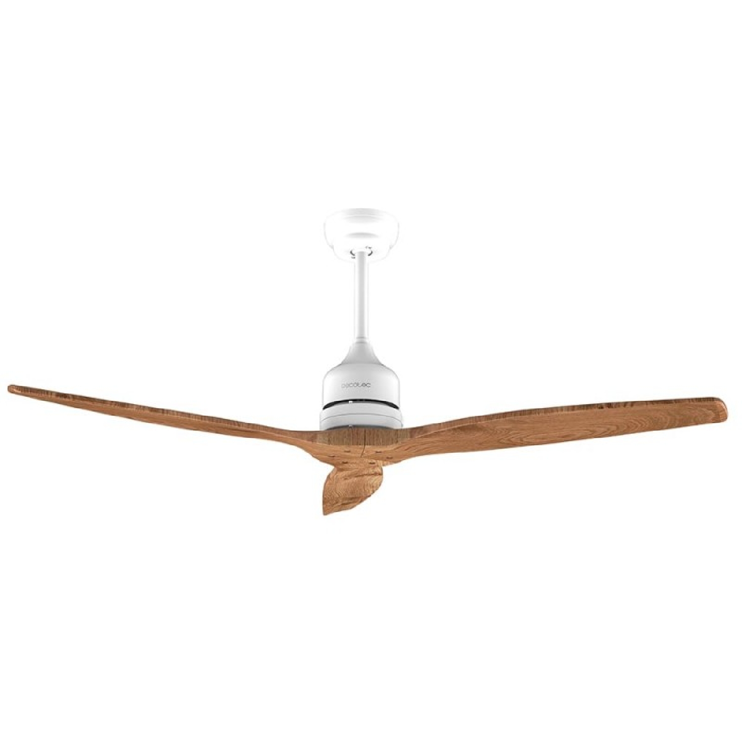Cecotec Ventilador de Techo EnergySilence Aero 5270 White&BlackWood, Motor DC 40W, Diámetro 132 cm, Mando, Temporizador