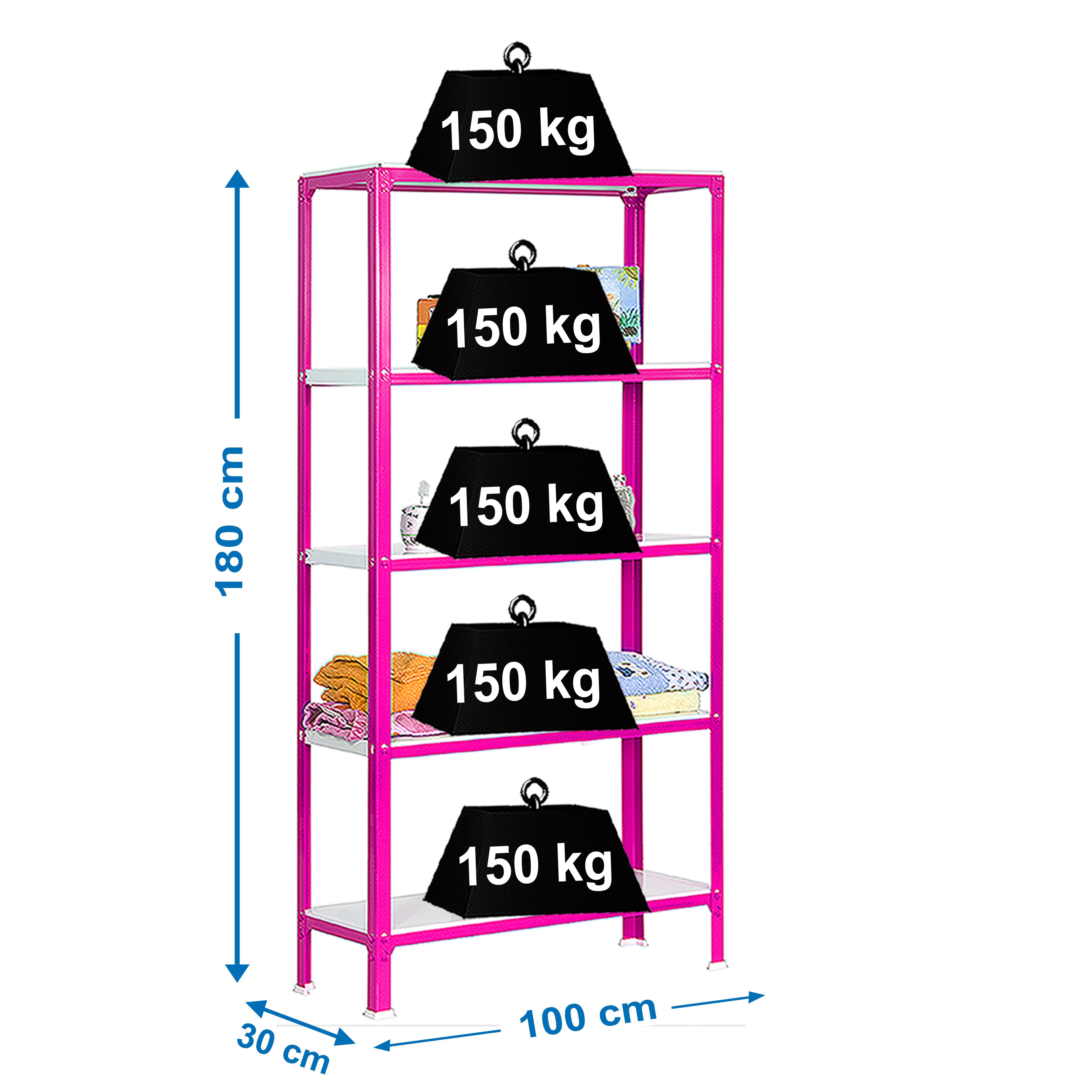 Estantería SIMONRACK Simonhome click plus 5/300 rosa/blanco