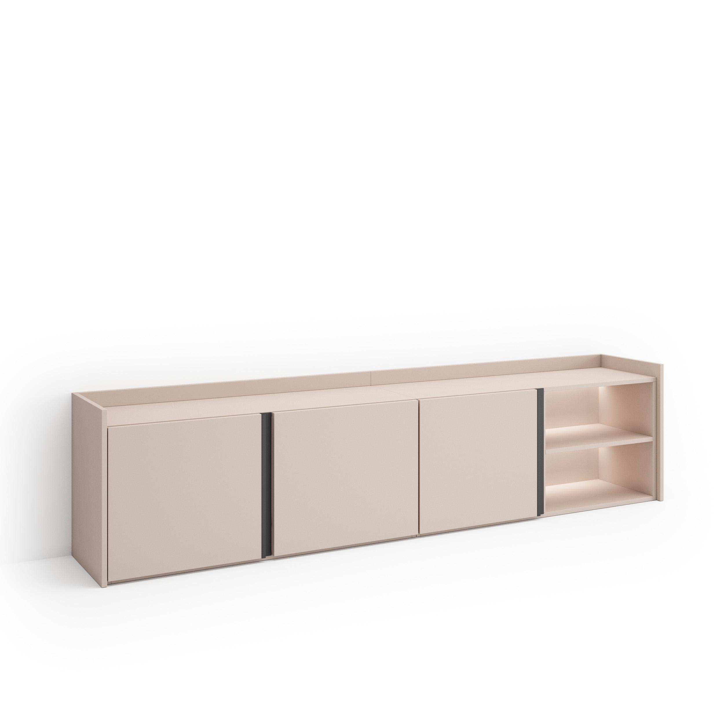 Mueble TV, Televisión, 207x35x50cm, Para TV hasta 80", LED