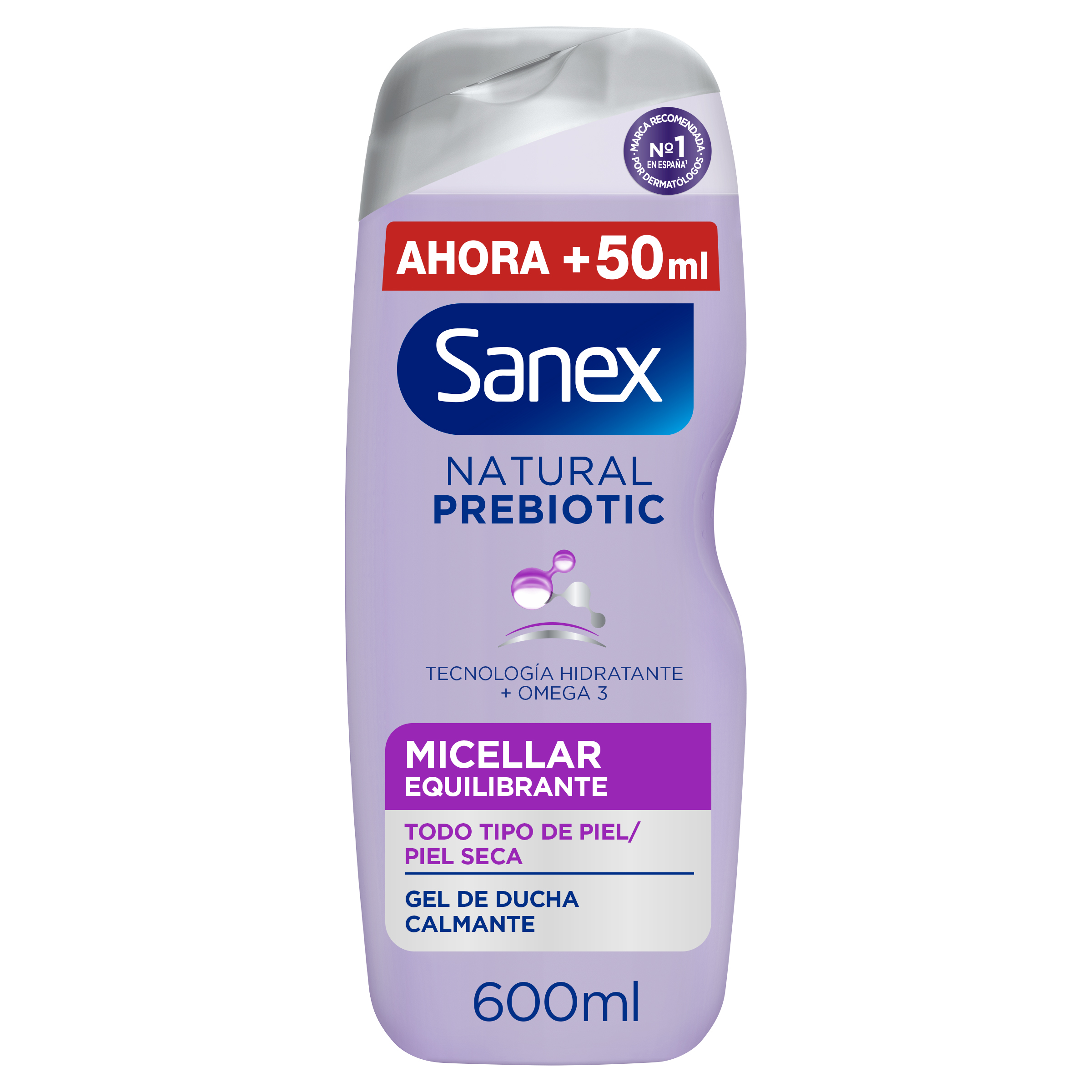Sanex - Gel de ducha o baño Sanex BiomeProtect Micellar sin jabón 600ml