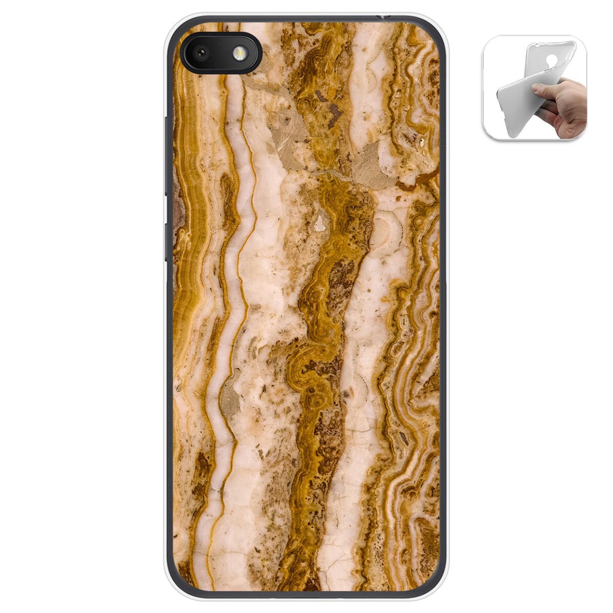 Tumundosmartphone Funda Gel Tpu para Alcatel 1V 2019 diseño Mármol 10 Dibujos