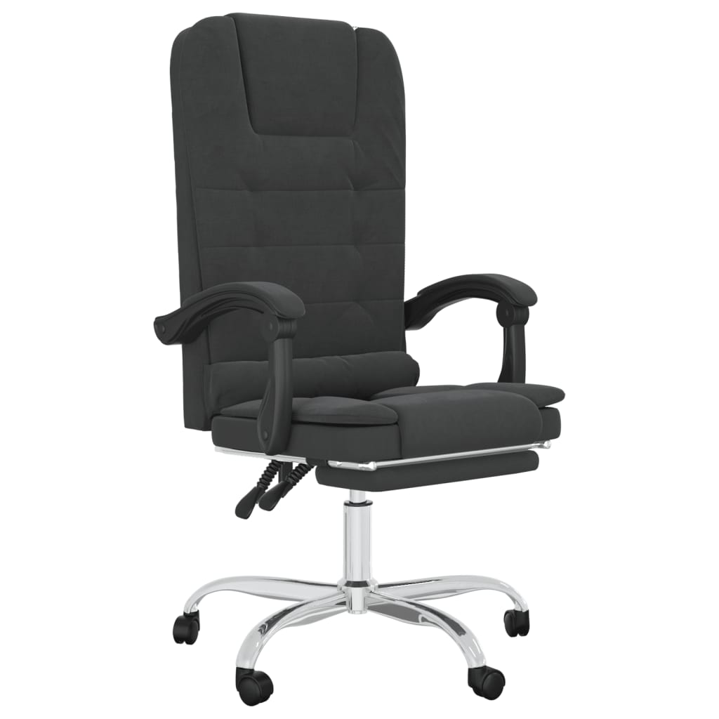 vidaXL Silla de Oficina Reclinable con Masaje Sillón Asiento Cuero Sintético