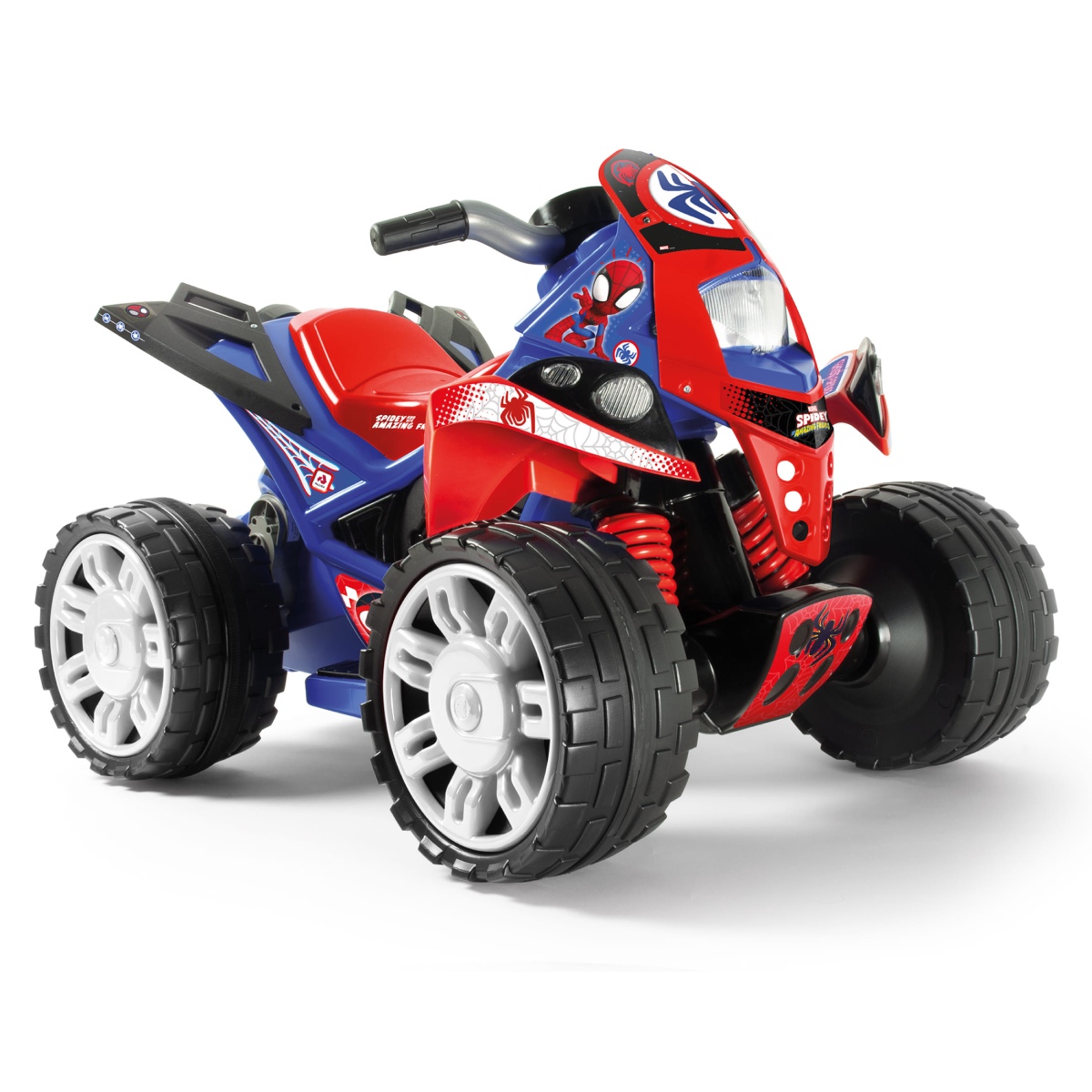 Injusa Quad Eléctrico Infantil The Beast 12V para Niños 2-4 Años con Ruedas Anchas | Marcha Atrás | Pedal Acelerador | Velocidad Máx. 6 km/h | Licencia Spidey, Repsol