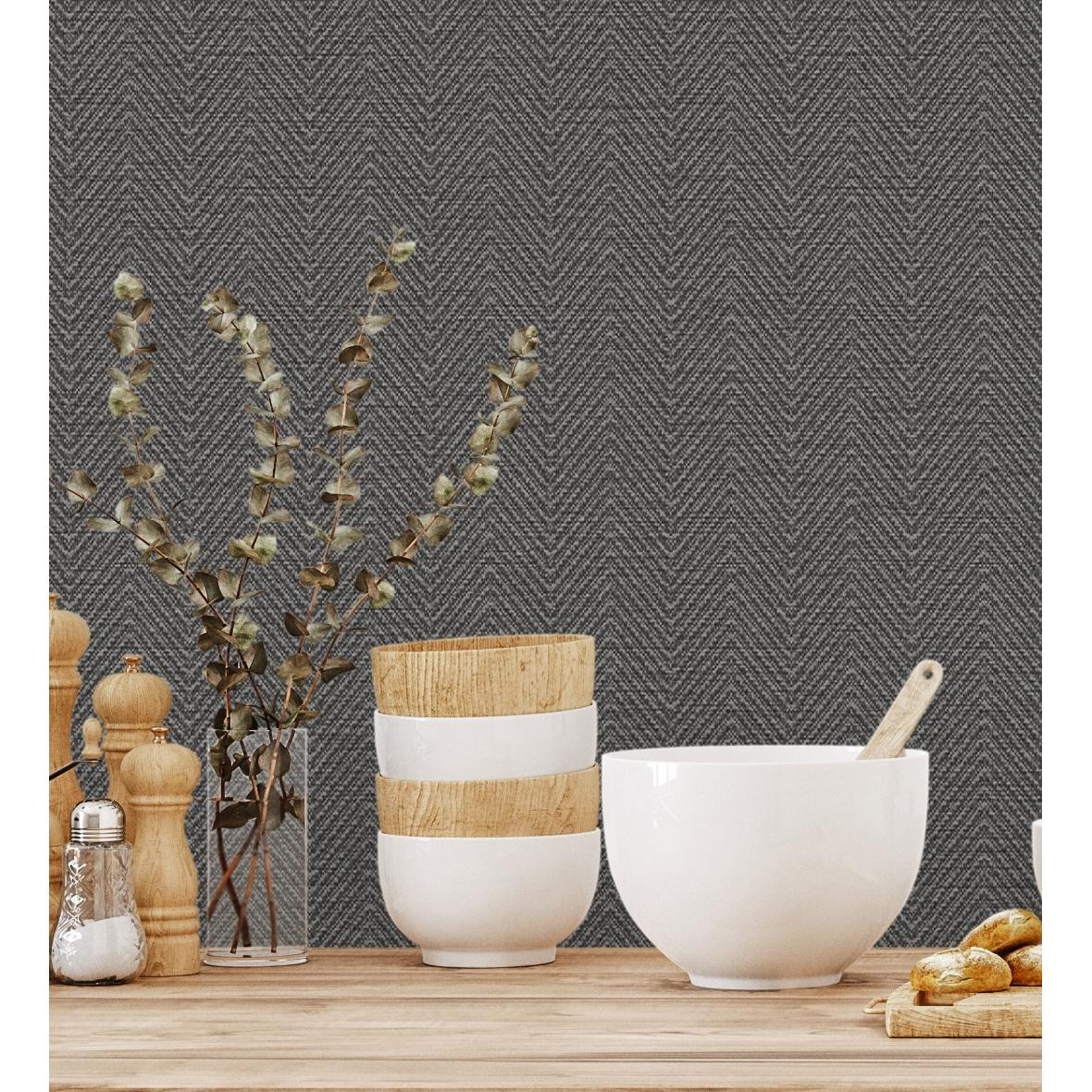 Papel pintado vinílico lavable de espigas con textura en relieve - Delhi 680979 de GAULAN - Rollo de 10 m x 1,06 m