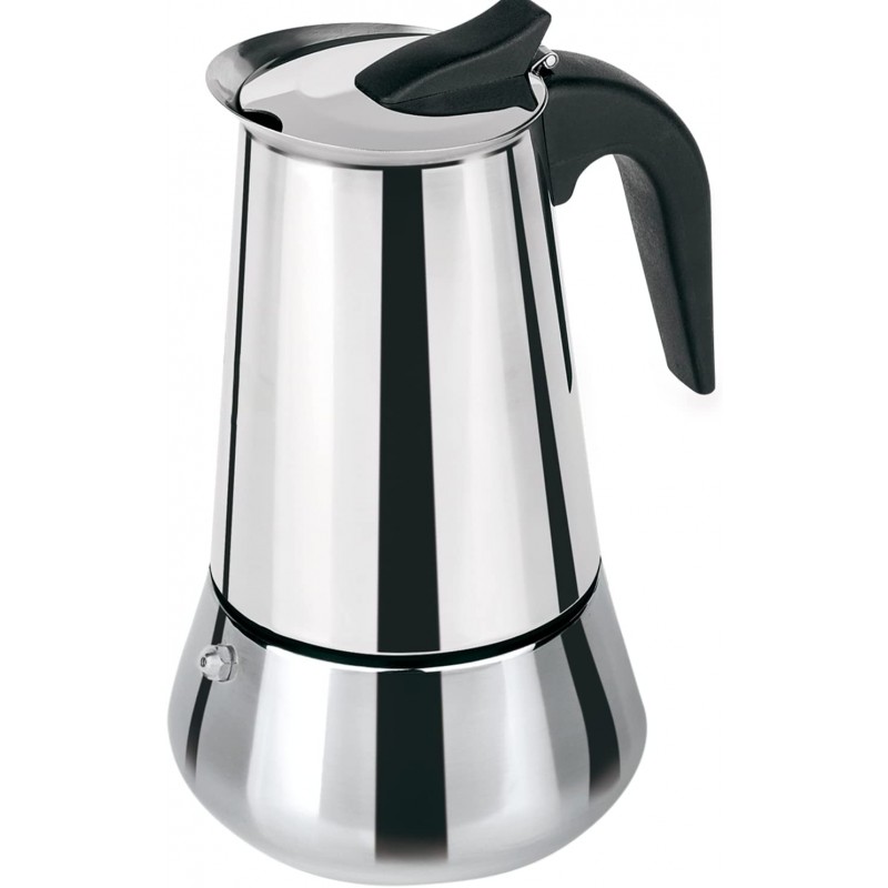 TIENDA EURASIA - Cafetera Italiana Induccion, Acero Inoxidable, Interior Antioxido