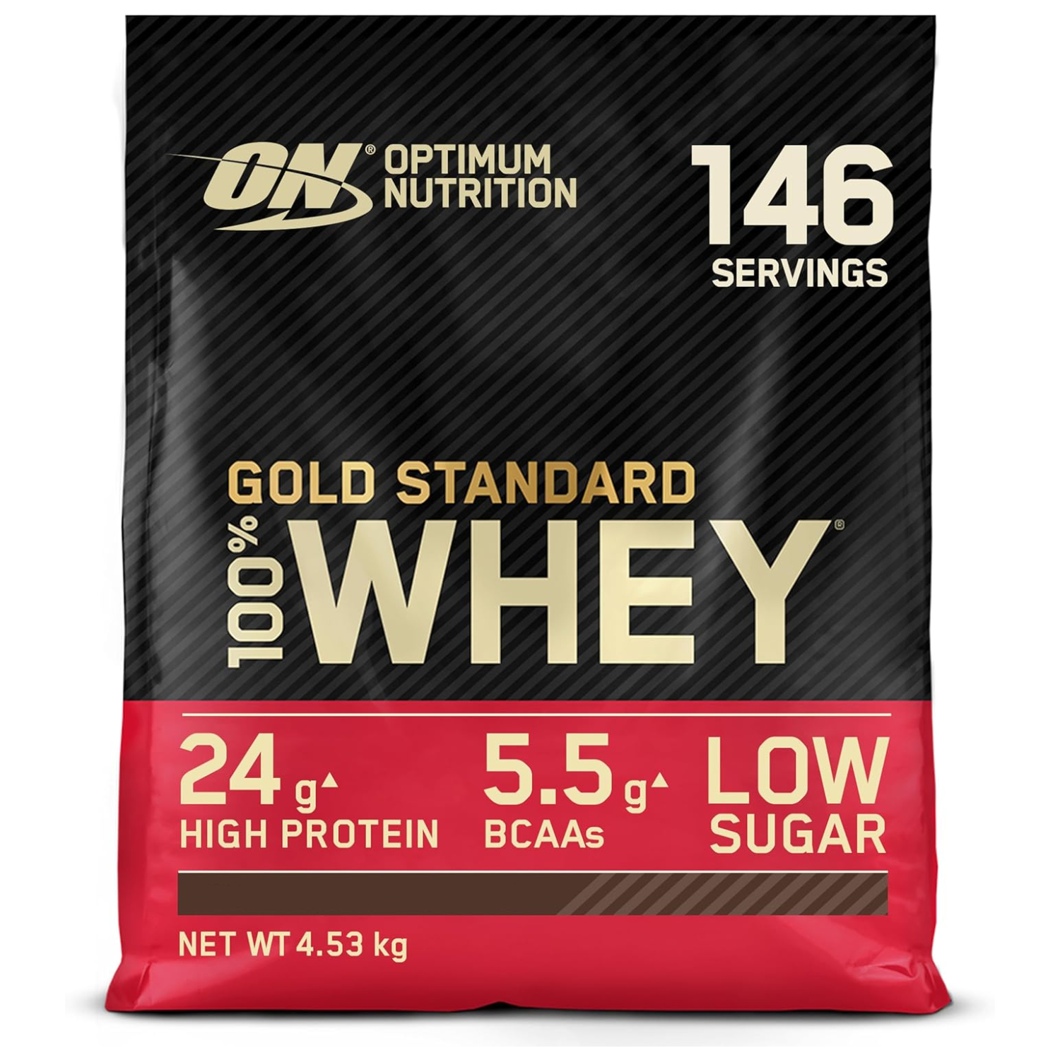 Optimum Nutrition - Whey Gold Standard, 100% Whey, 146 Dosis, 4.53 kg, Sabor a Elegir, Proteína en Polvo para Recuperación y Desarrollo Muscular con Glutamina Natural y Aminoácidos BCAA