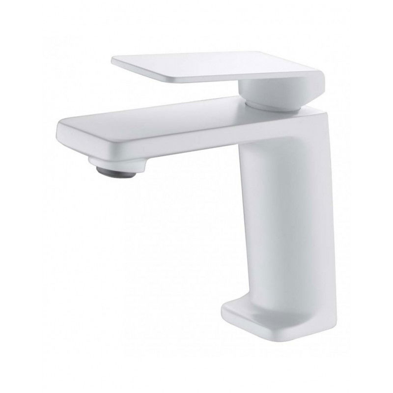 Imex BDF016-1BL grifo para lavabo de latón acabado blanco con discos de cerámica