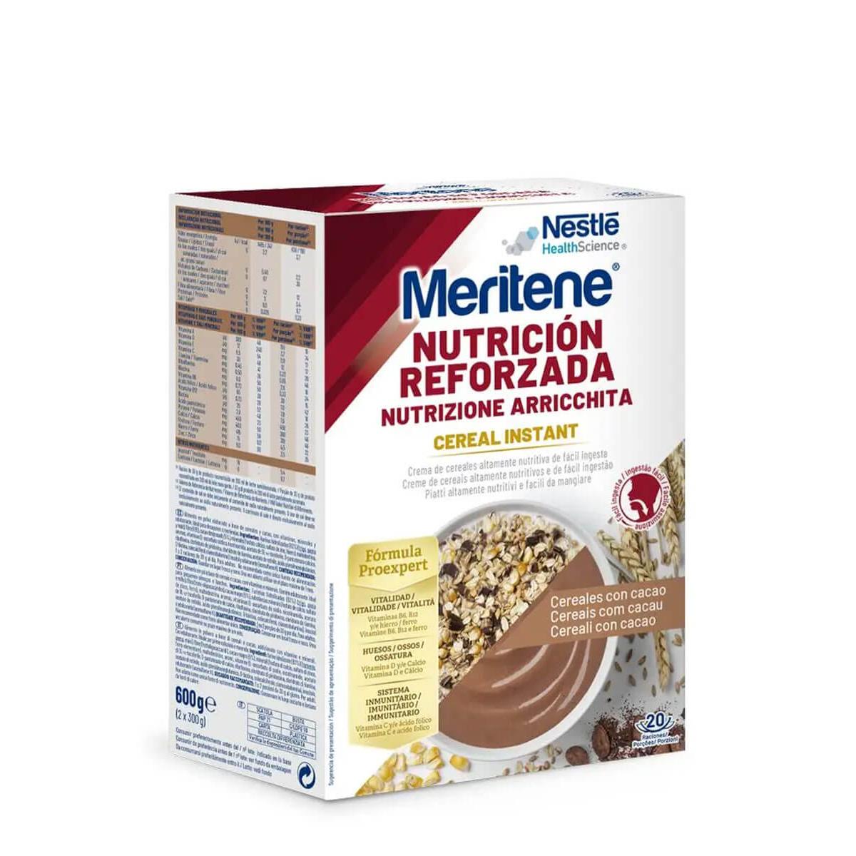 Meritene nutrición reforzada cereal instan crema con cacao 20 raciones