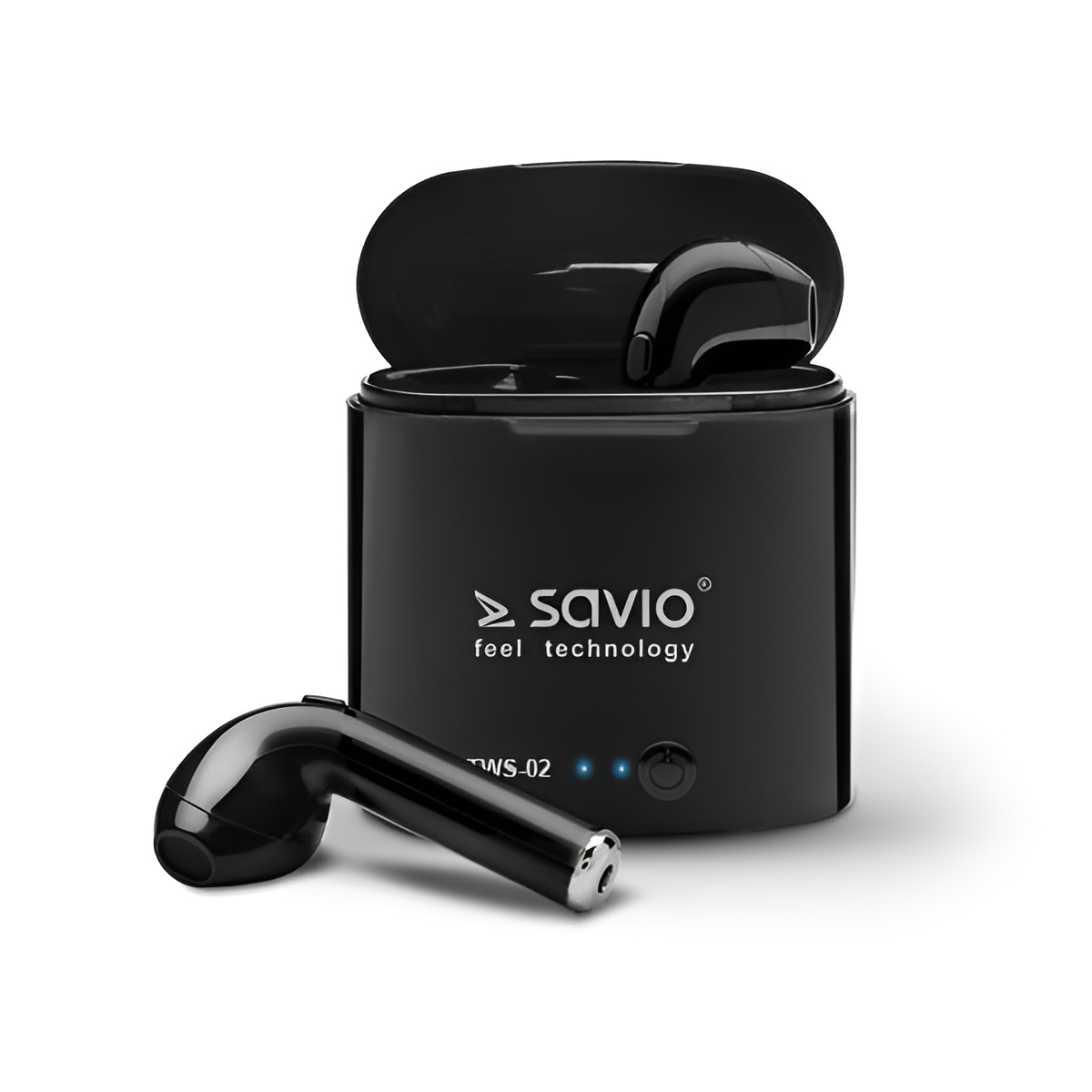 Savio TWS-02-Wireless Bluetooth Headphones, Black Color