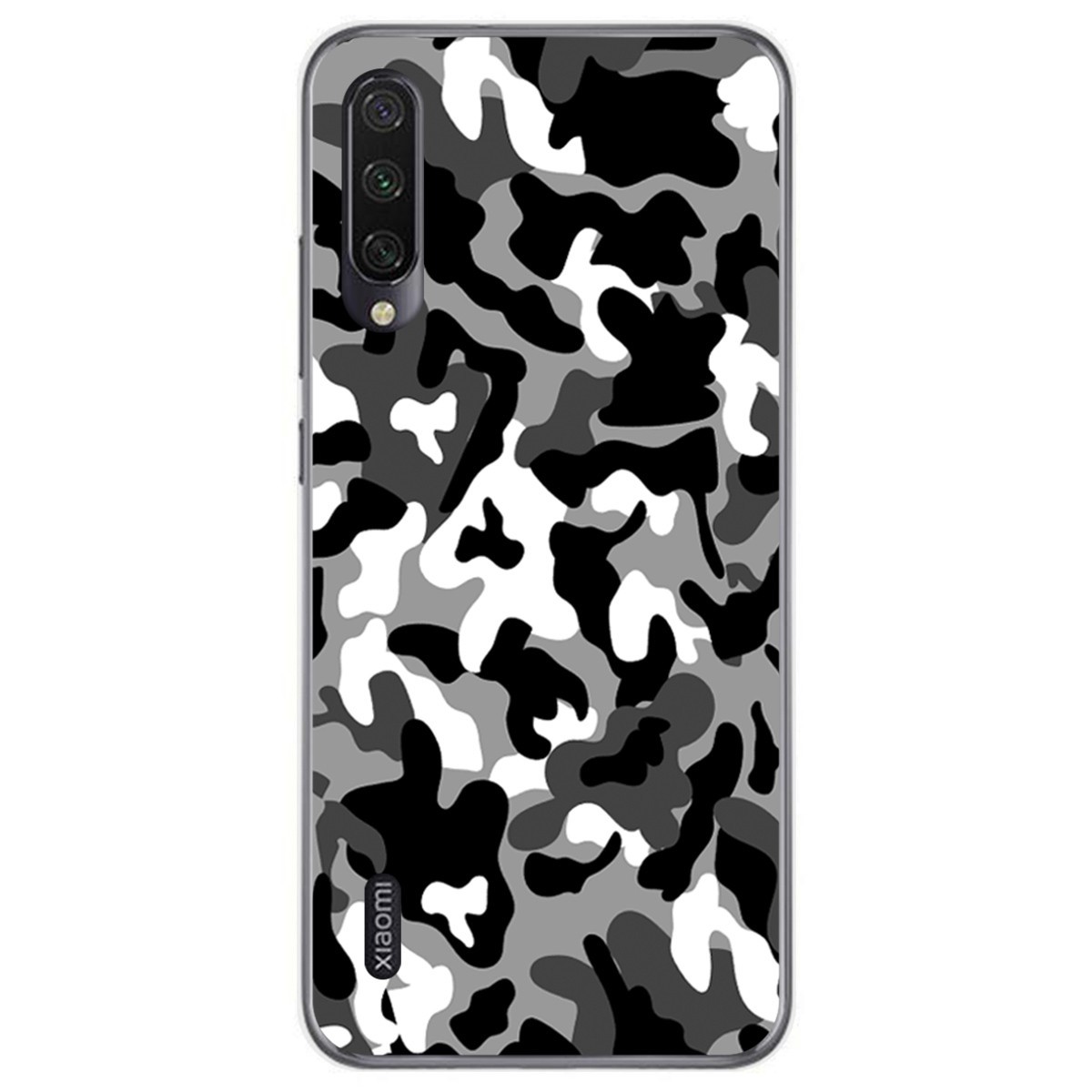 Tumundosmartphone Funda Gel Tpu para Xiaomi Mi A3 diseño Snow Camuflaje Dibujos