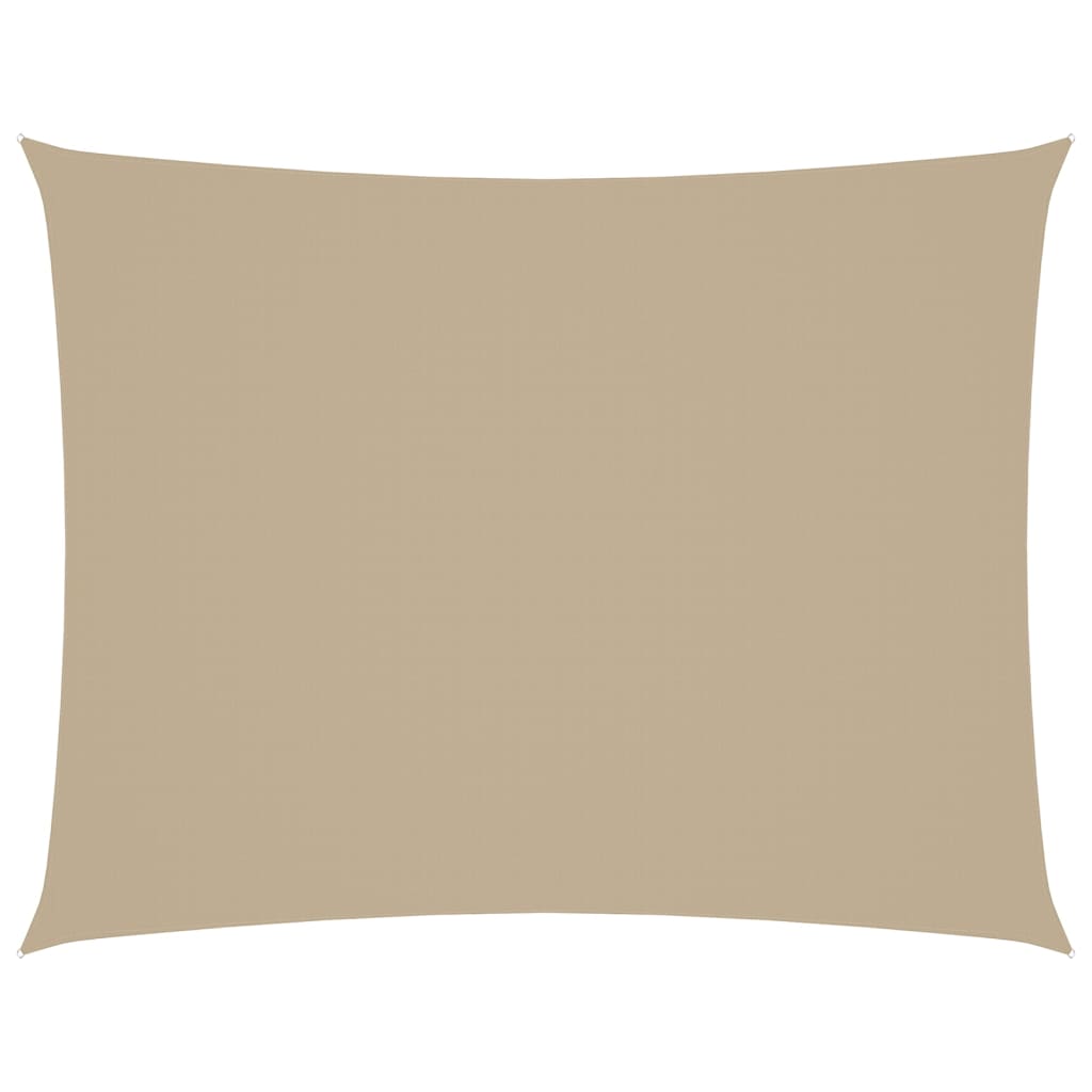 vidaXL Toldo de vela rectangular tela Oxford beige 4x5 m