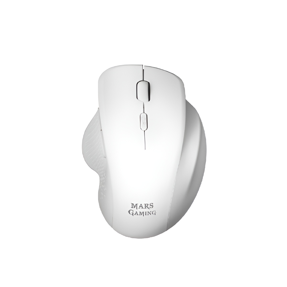 Mouse wireless mars gaming mmwergo white 3200dpi switches mecanicos kailh diseño ergonomico diestros receptor nano 2.4ghz