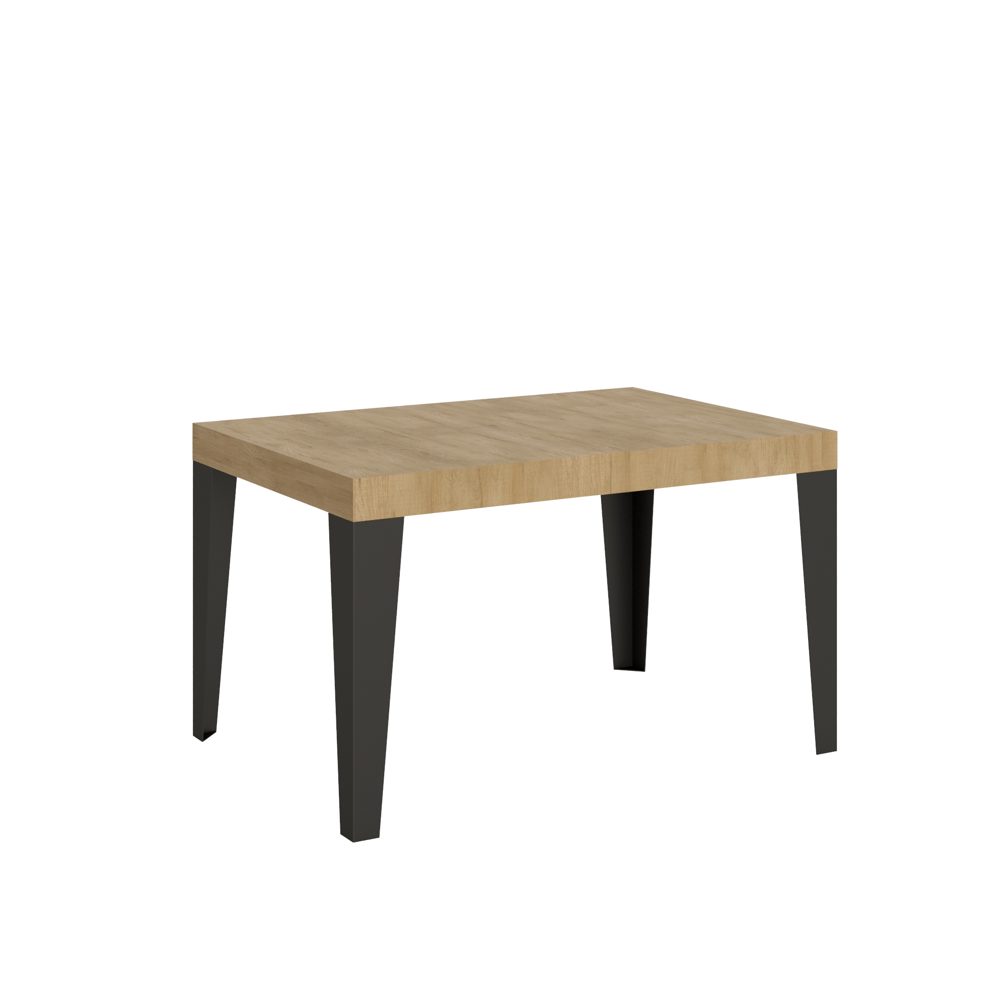 Mesa extensible 90x130/390 cm Roble Flameado Nature Estructura Antracita - Itamoby