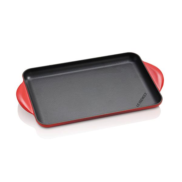 Parrilla Lisa Rectangular de Hierro Fundido Le Creuset para Cocinar a la Plancha, Apta para Todo Tipo de Calor, Incluye Horno y Barbacoa