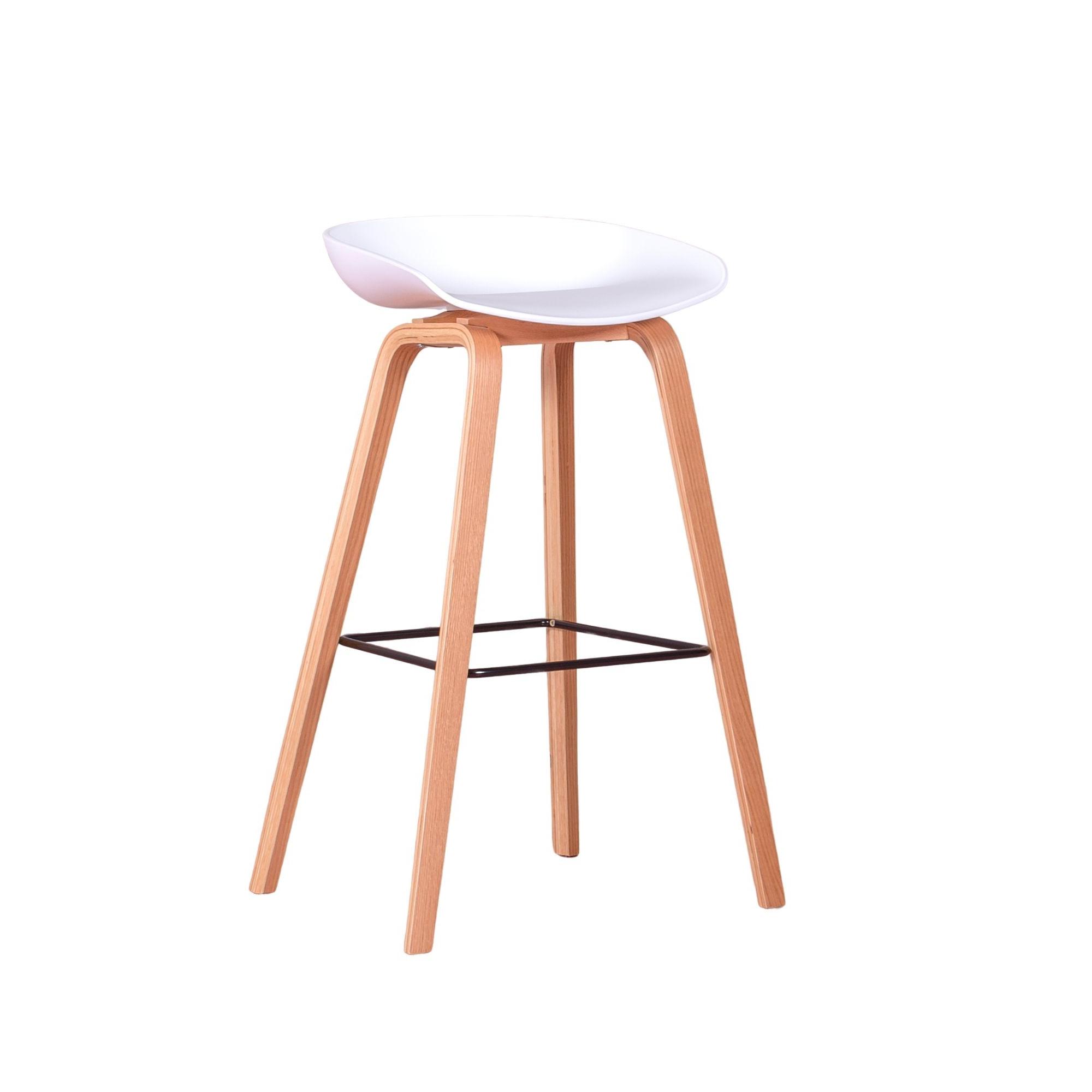 Nest Dream - Taburete nórdico con patas de madera de haya (75cm) - Daxer