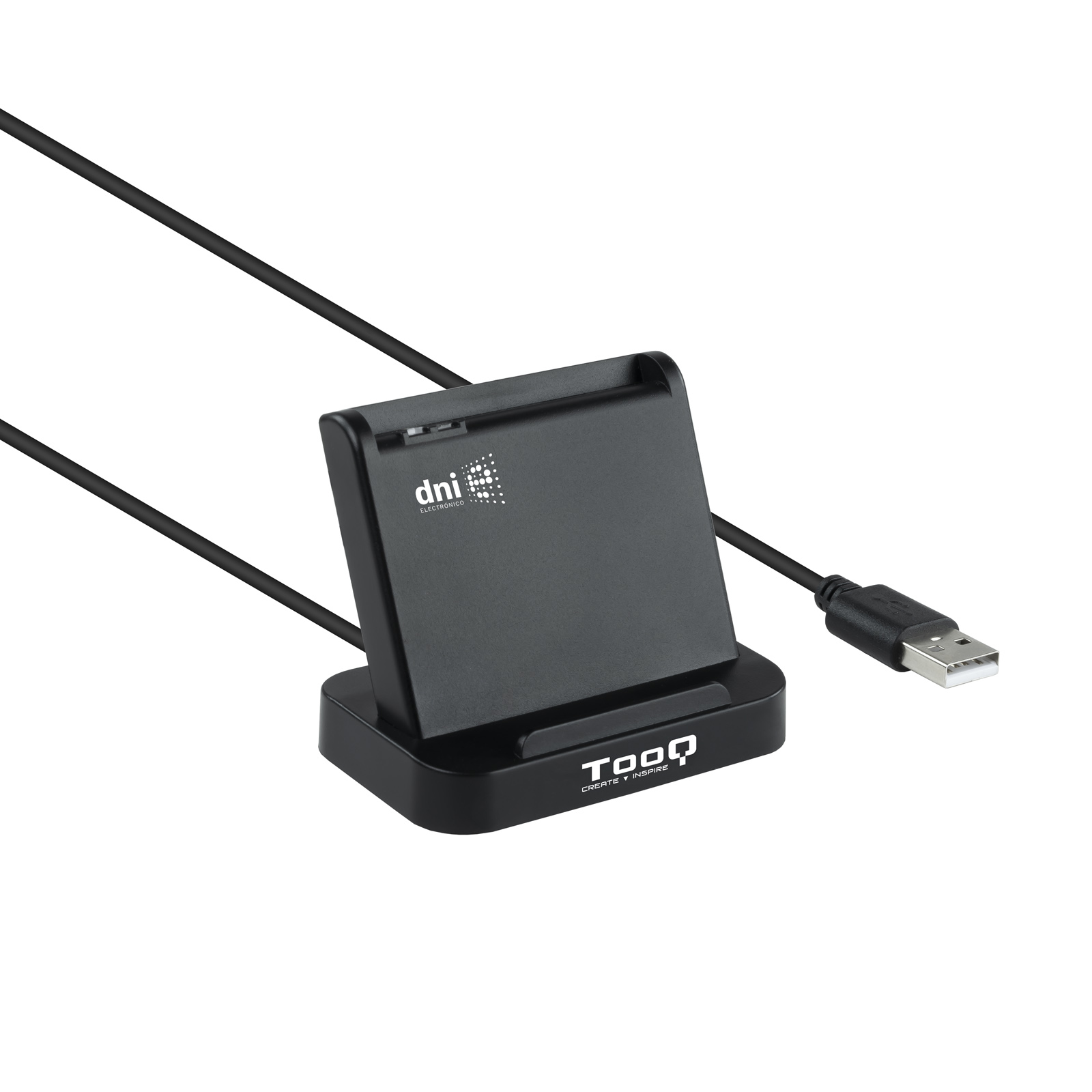 TooQ Lector de Tarjetas Inteligentes DNIe VISION USB 2.0 - Negro