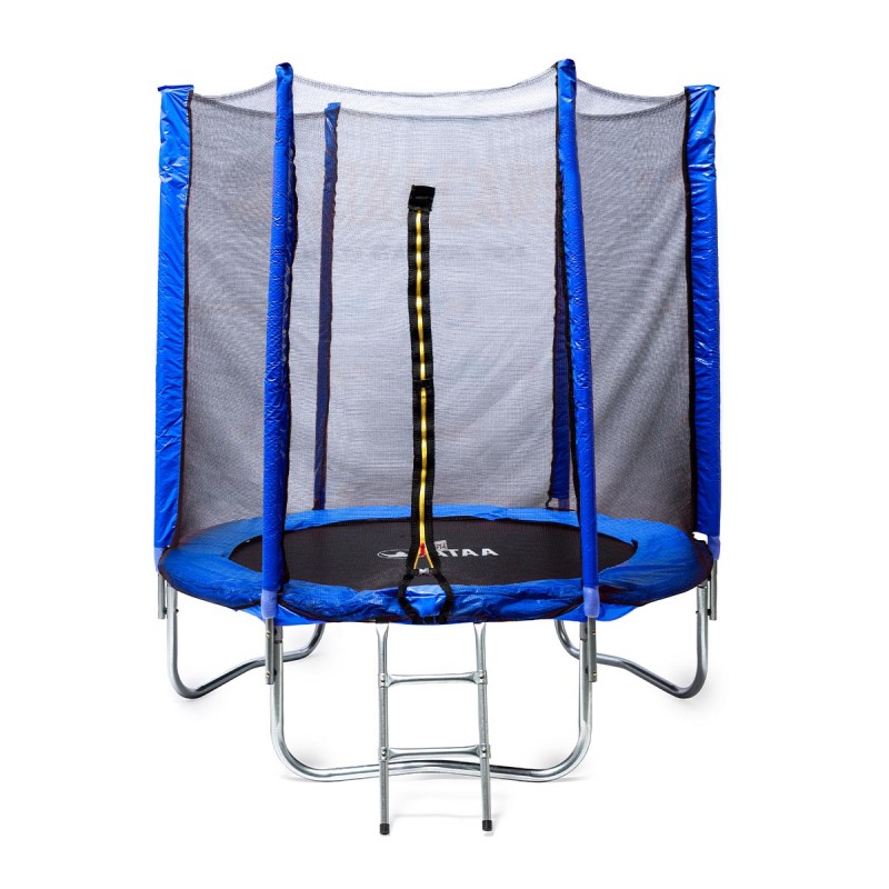 Cama Elástica Infantil con Protecciones Laterales y Red de Seguridad para Varios Niños, Ideal para Exterior y Diversión, 185 Cm