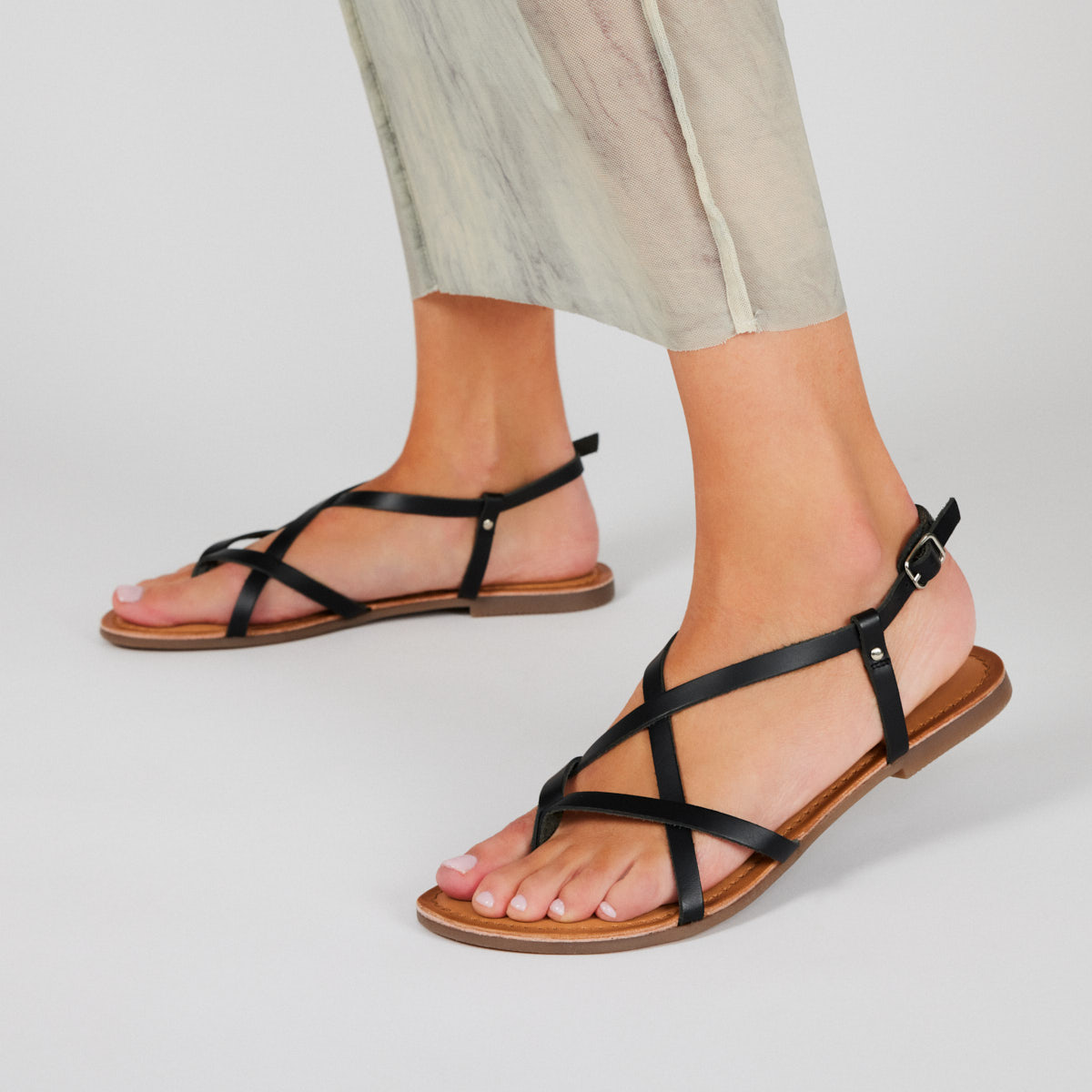Gioseppo Sandalias Negras Romana Mujer Lelex