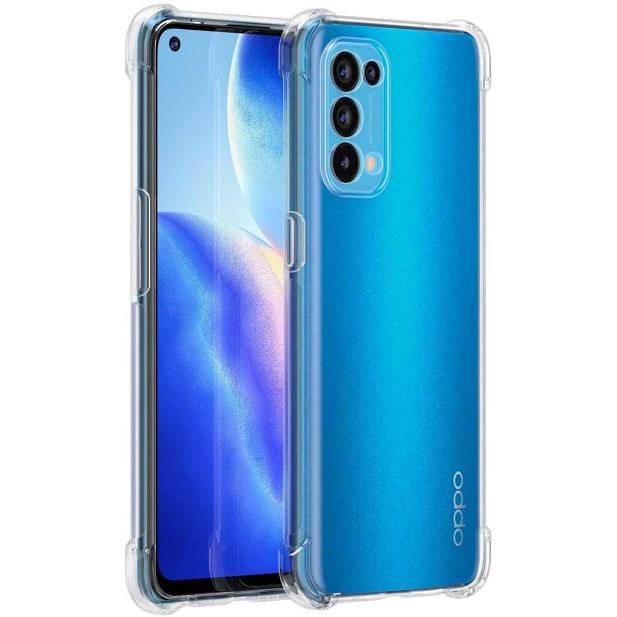 Tumundosmartphone Funda Gel Tpu Anti-Shock Transparente para Oppo Find X3 Lite 5G