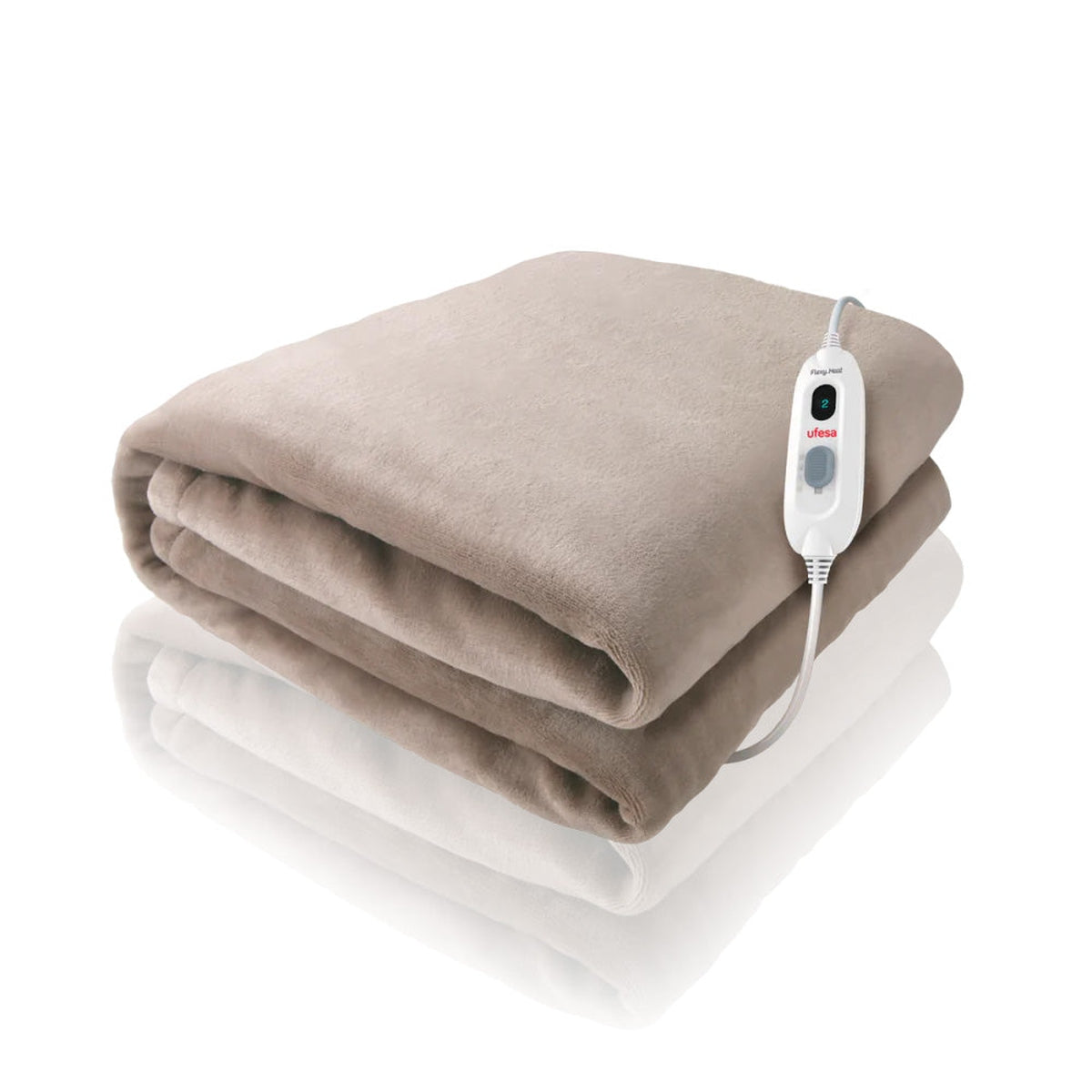 Ufesa - Manta térmica eléctrica Softy 160x100 cm con 3 niveles de temperatura, calentamiento rápido en 5 min y sistema autostop de seguridad tras 3 horas para cama individual
