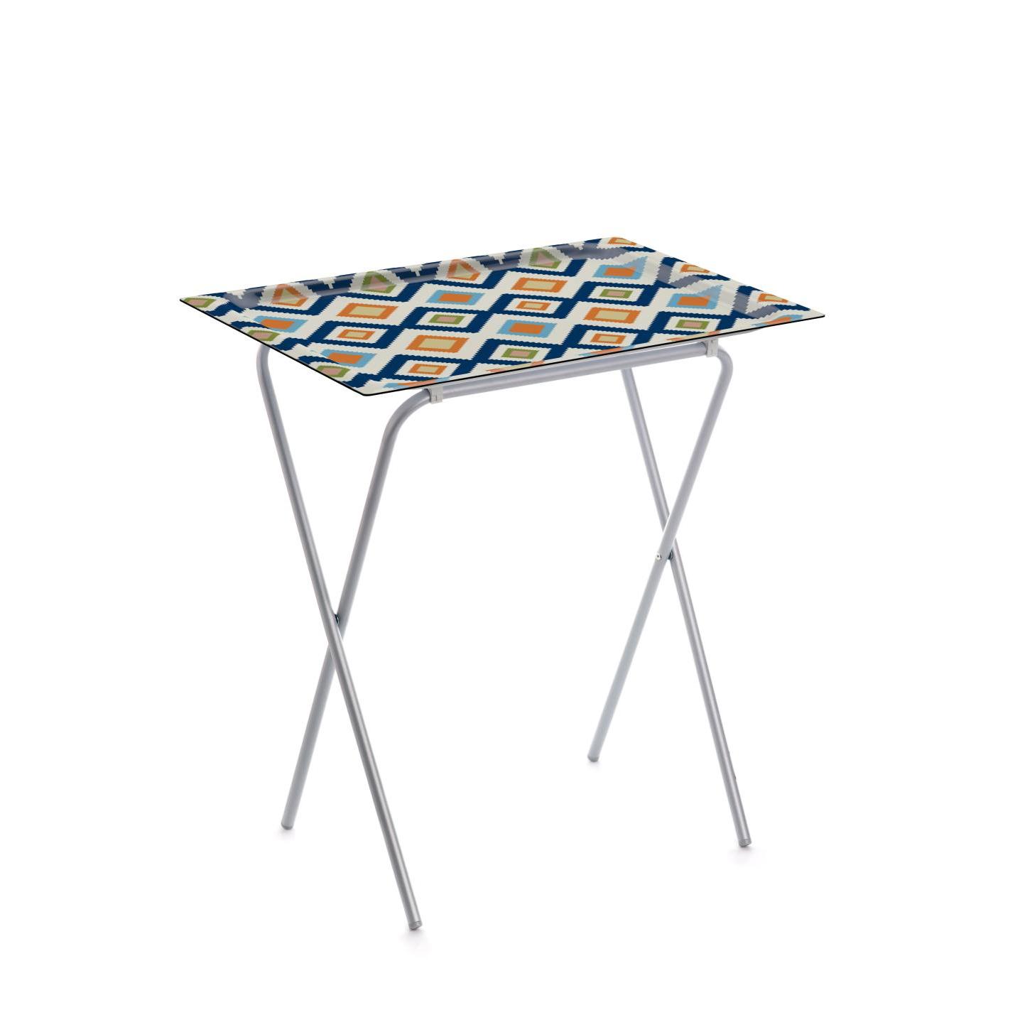 DON HIERRO - Mesa plegable auxiliar ADA con bandeja extraíble para interior y exterior-