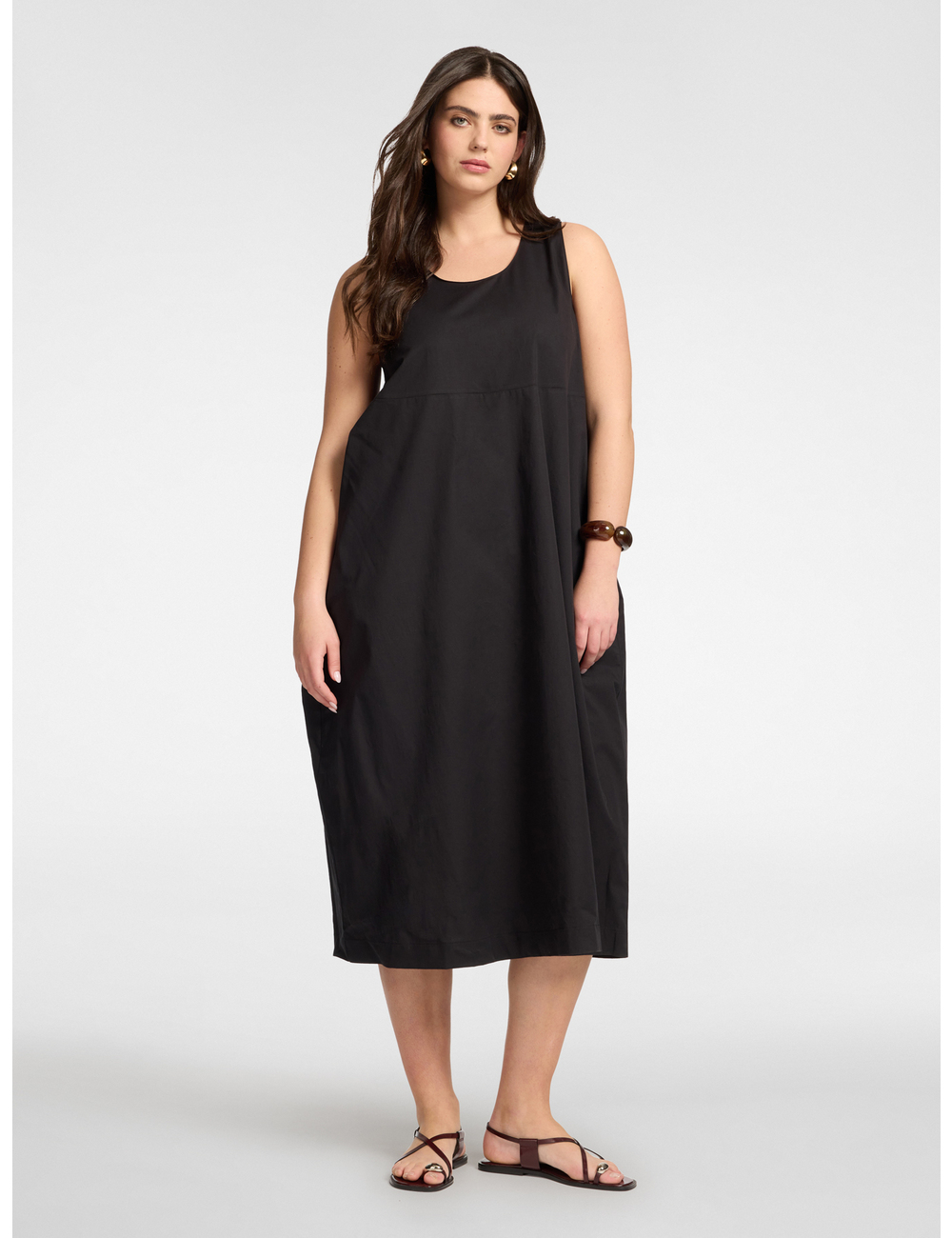 Elena Mirò - Vestido barrel en popelín