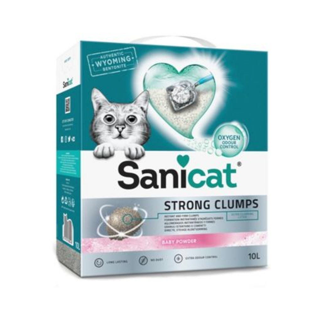 Sanicat Strong Clumps Arena Para Gatos Con Aroma A Talco 6 L