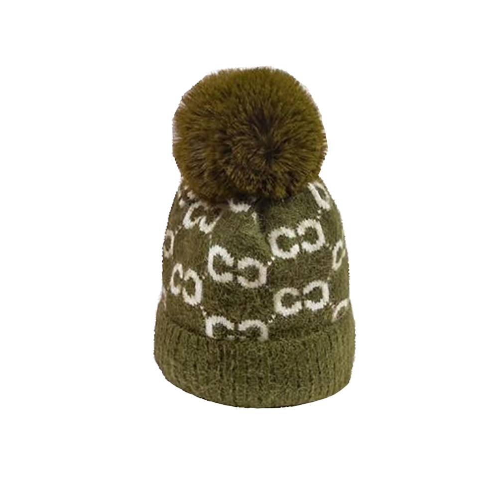GreatAigoo Gorro de Invierno con pompón para Mujer, Gorro de esquí Grueso y Holgado, Efecto Peludo